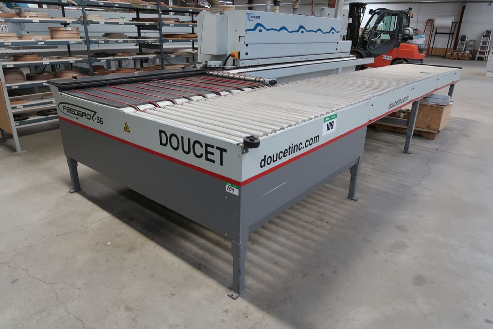 DOUCET FEEDBACK - 36 RETURN CONVEYOR SYSTEM MOD. FB-36-5-19-G S/N 2010-05-171