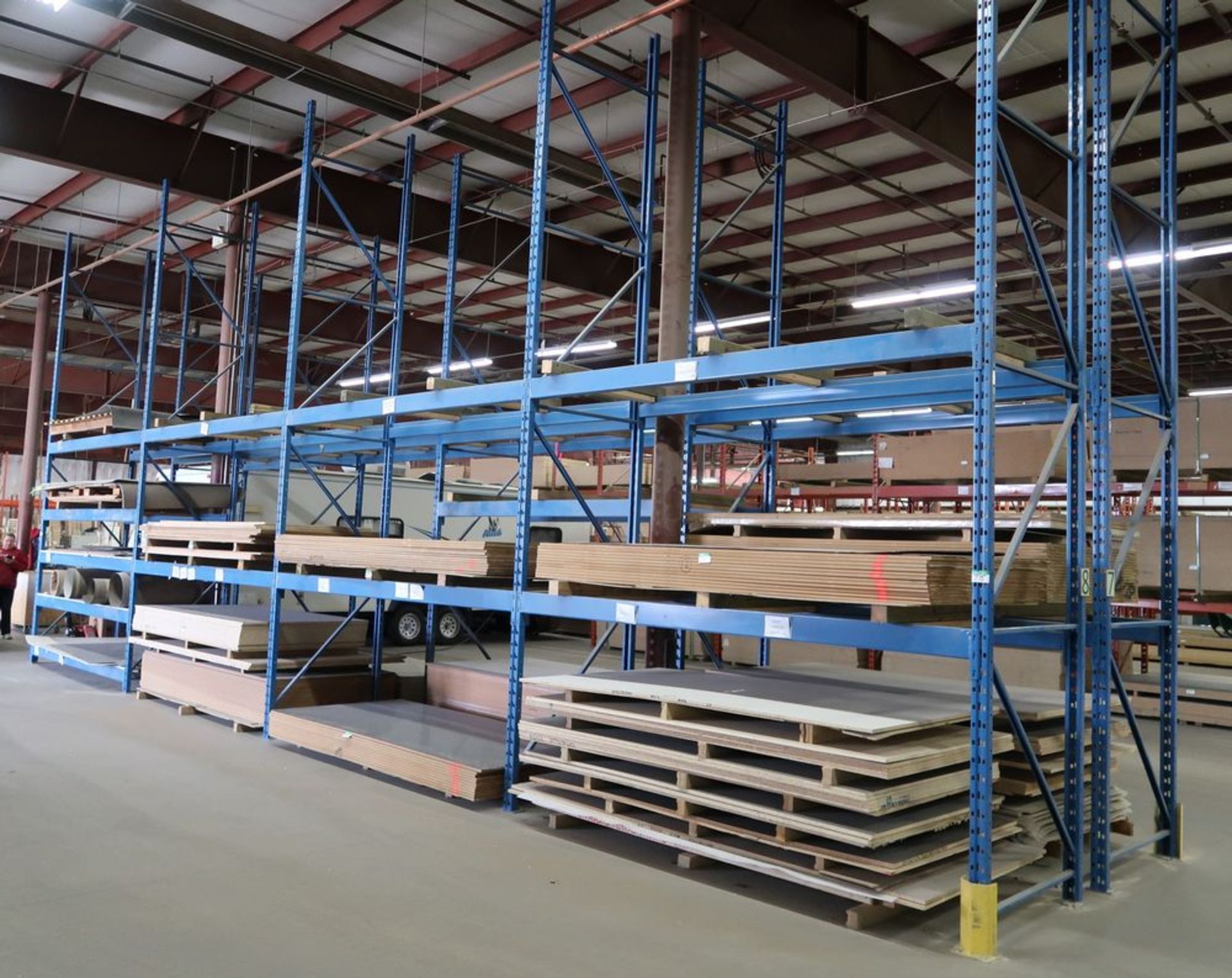 4 SECTIONS OF 18' HIGH PALLET RACKING, 10' SECTIONS
