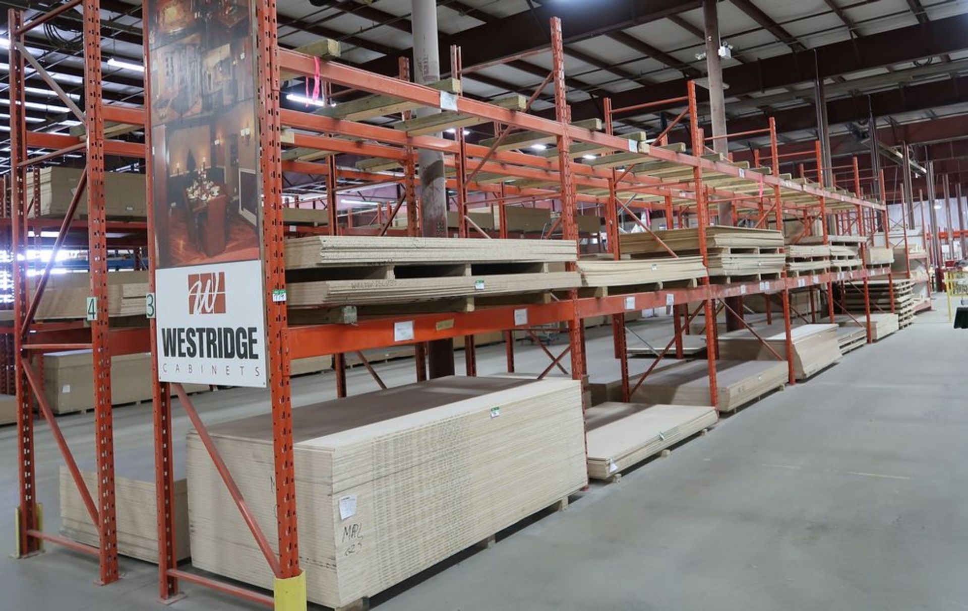 6 SECTIONS OF 12' HIGH PALLET RACKING, 9' SECTIONS
