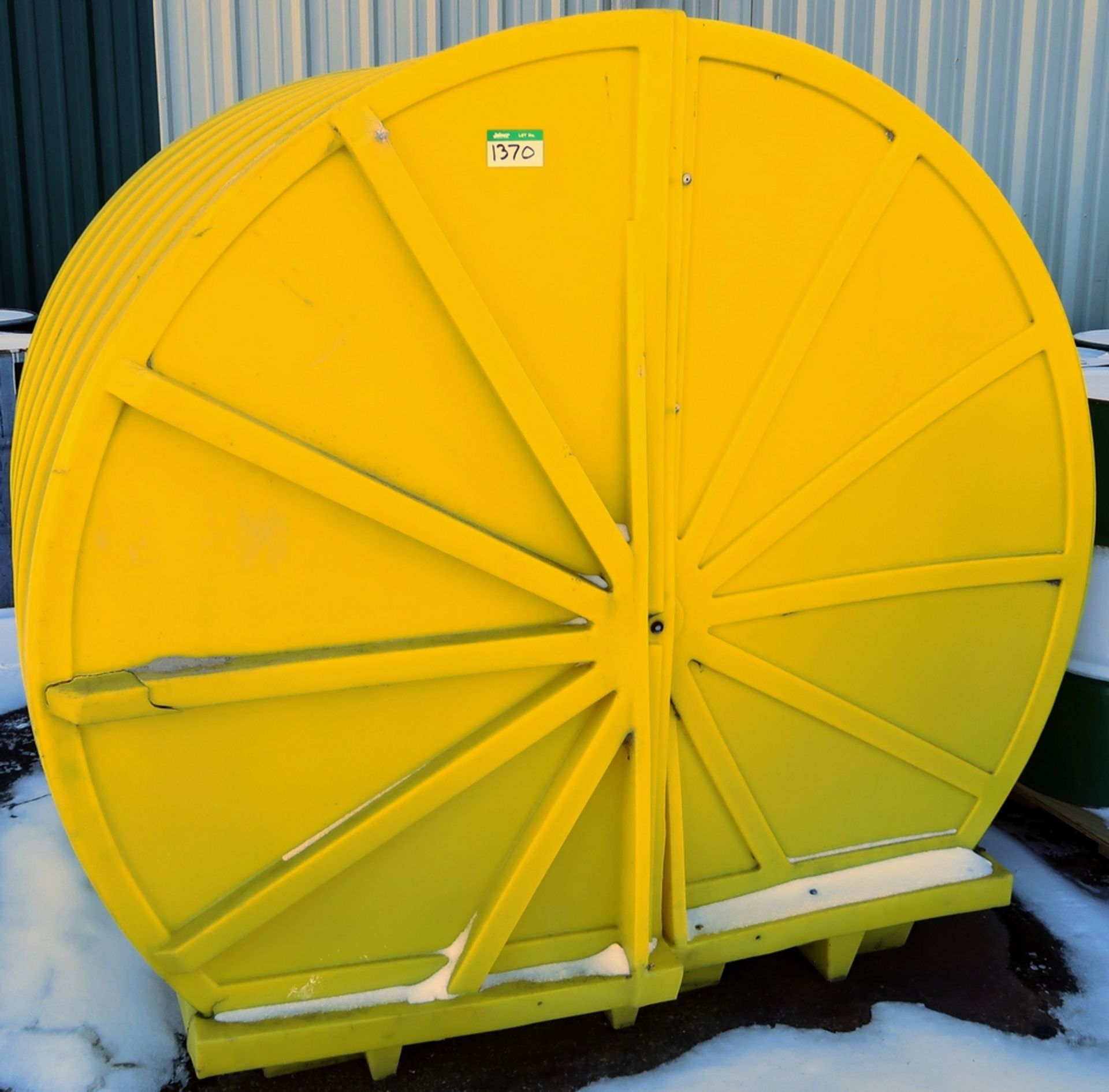 YELLOW SKIDDED PLASTIC ROUND ENCLOSURE UNIT