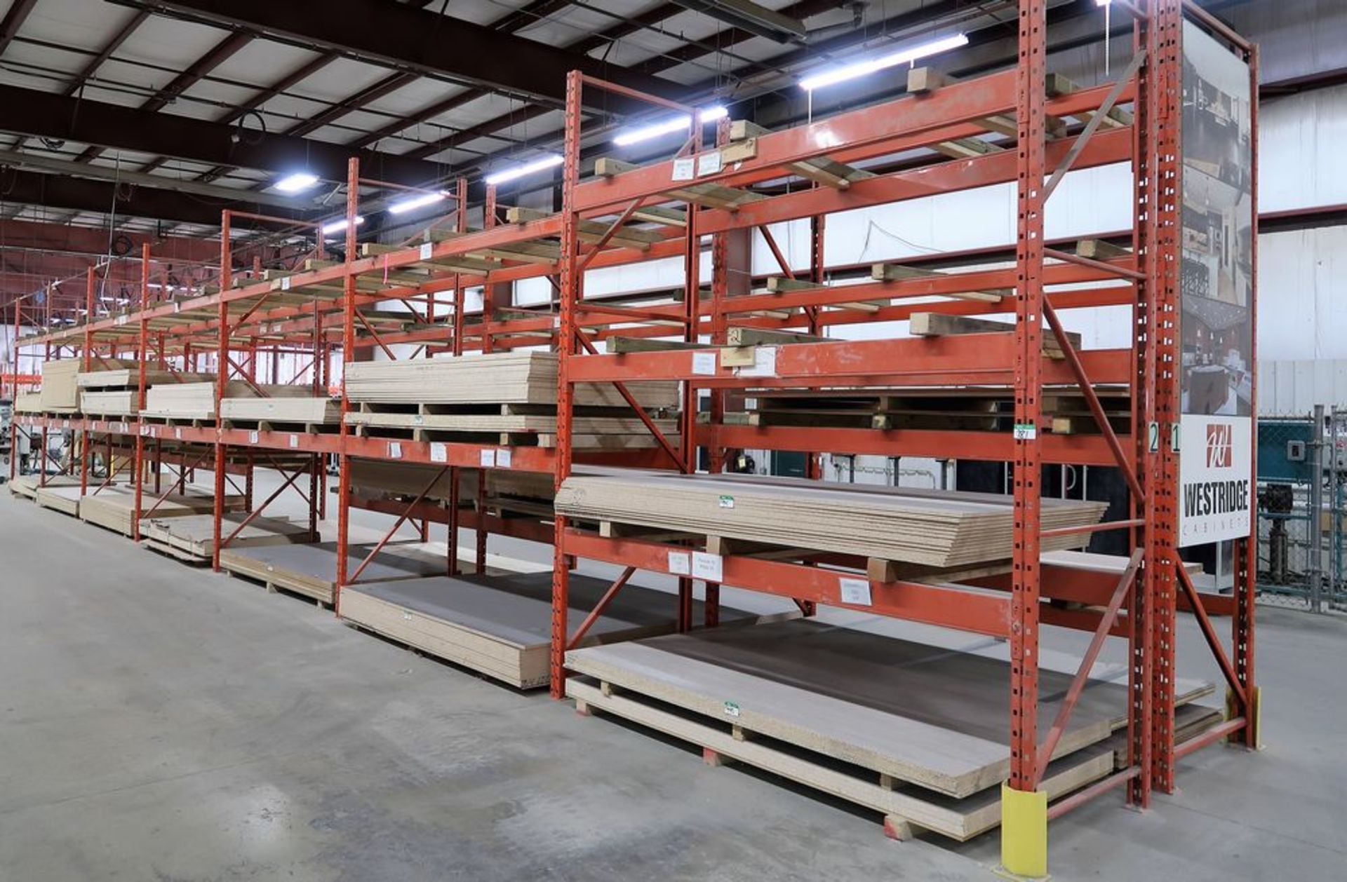 7 SECTIONS OF 12' HIGH PALLET RACKING, 9' SECTIONS