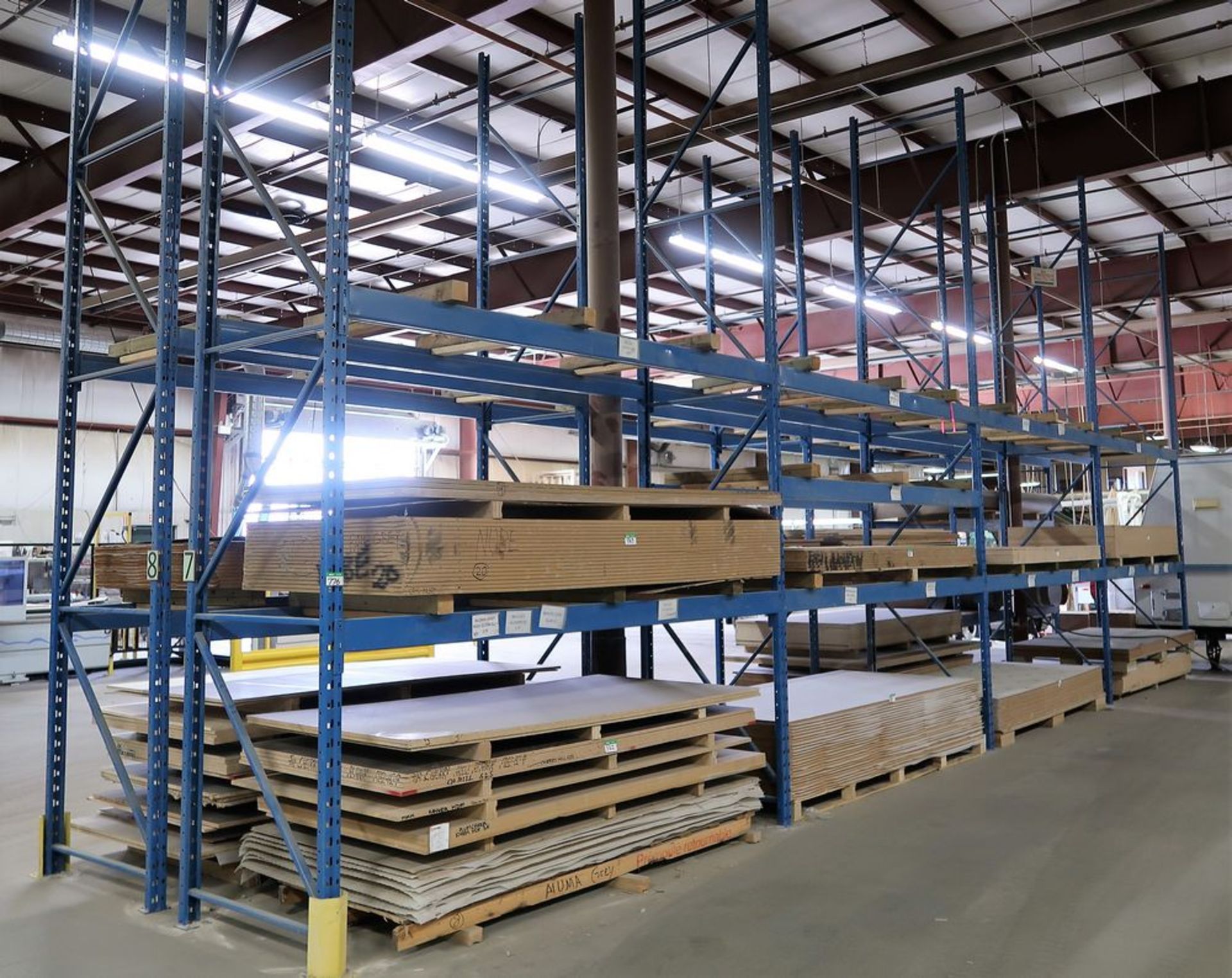 4 SECTIONS OF 18' HIGH PALLET RACKING, 10' SECTIONS