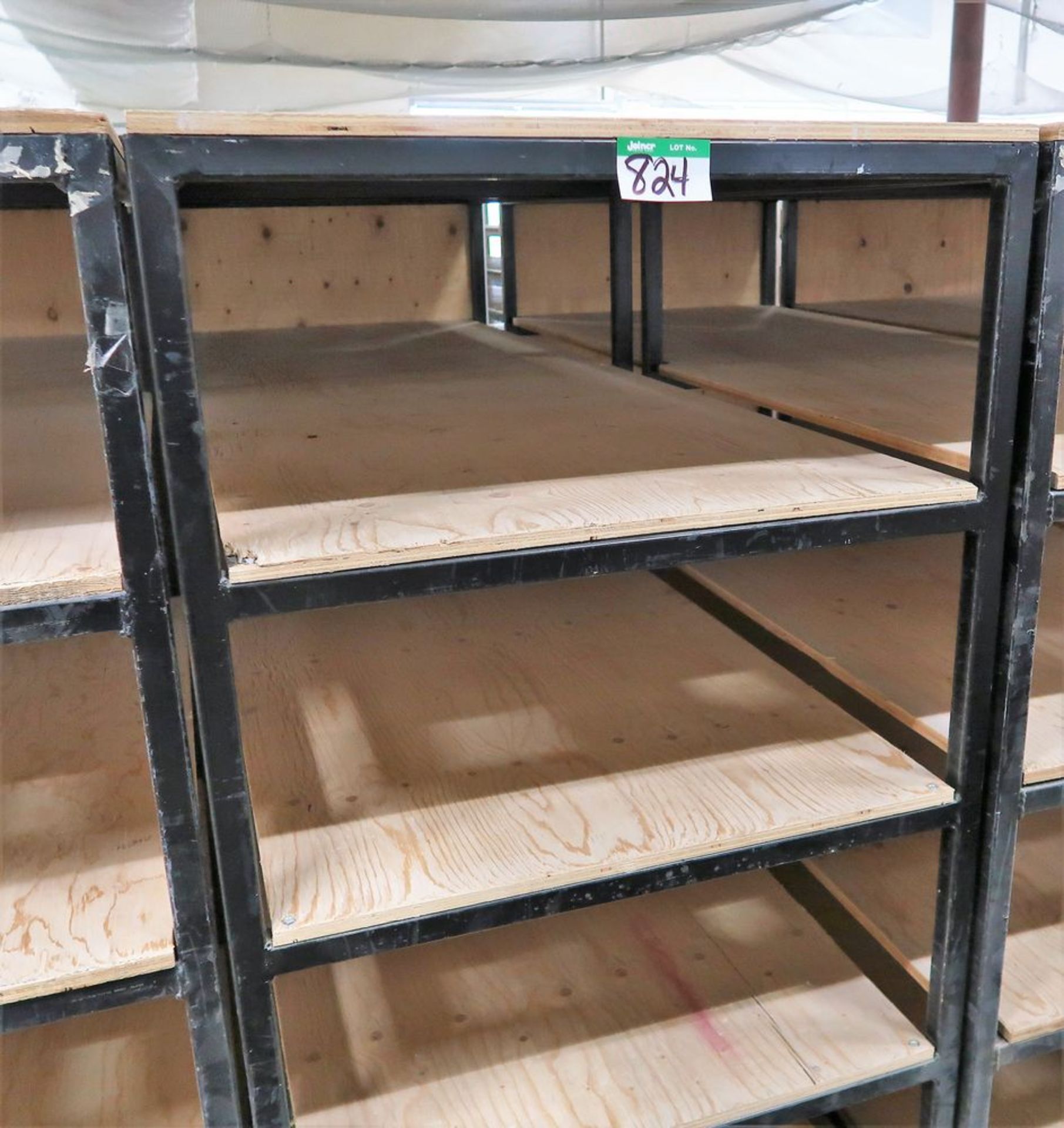 STEEL FRAMED ROLLING SHELF CART