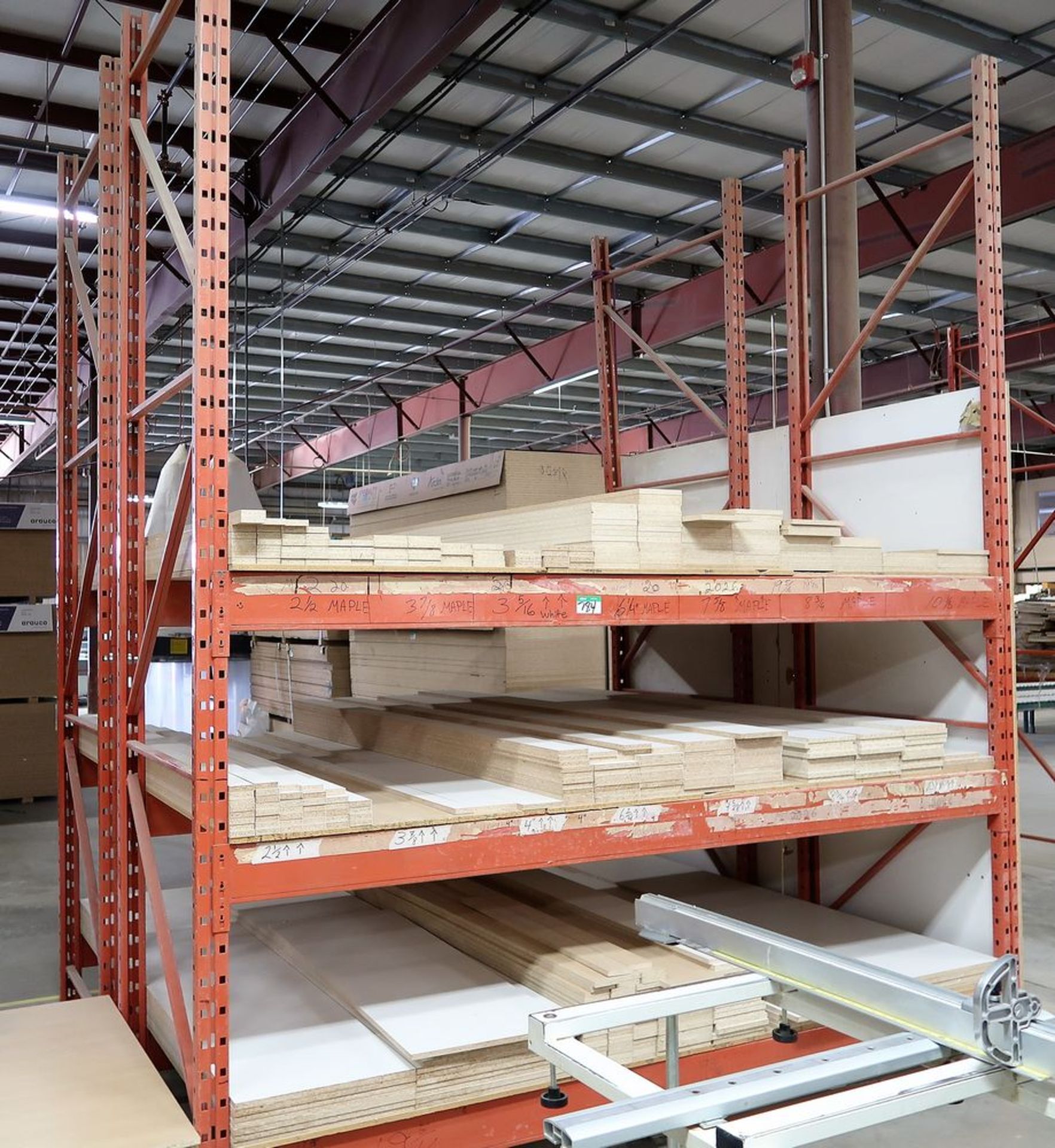 1 SECTION OF 12" HIGH PALLET RACKING, 9 ' SECTIONS