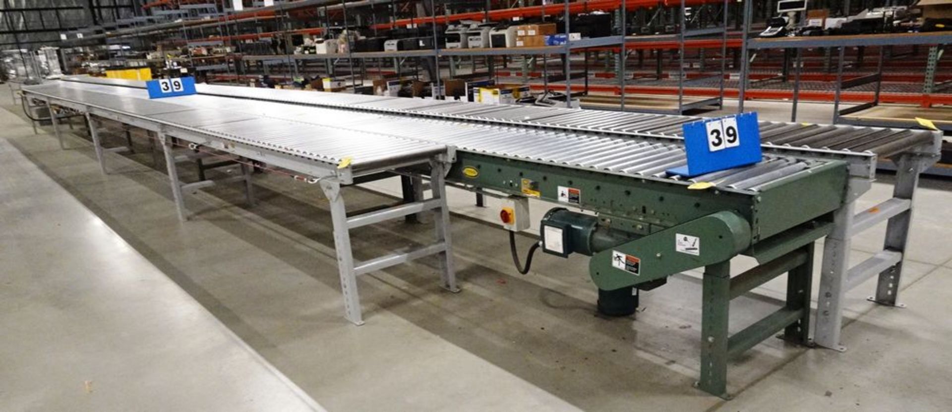 CUSTOM BUILT PACKING & SORTING LINE CONSISTING OF: 24" X 40' LONG ROLLER TOP CONVEYOR, 24" X 60' - Image 3 of 19