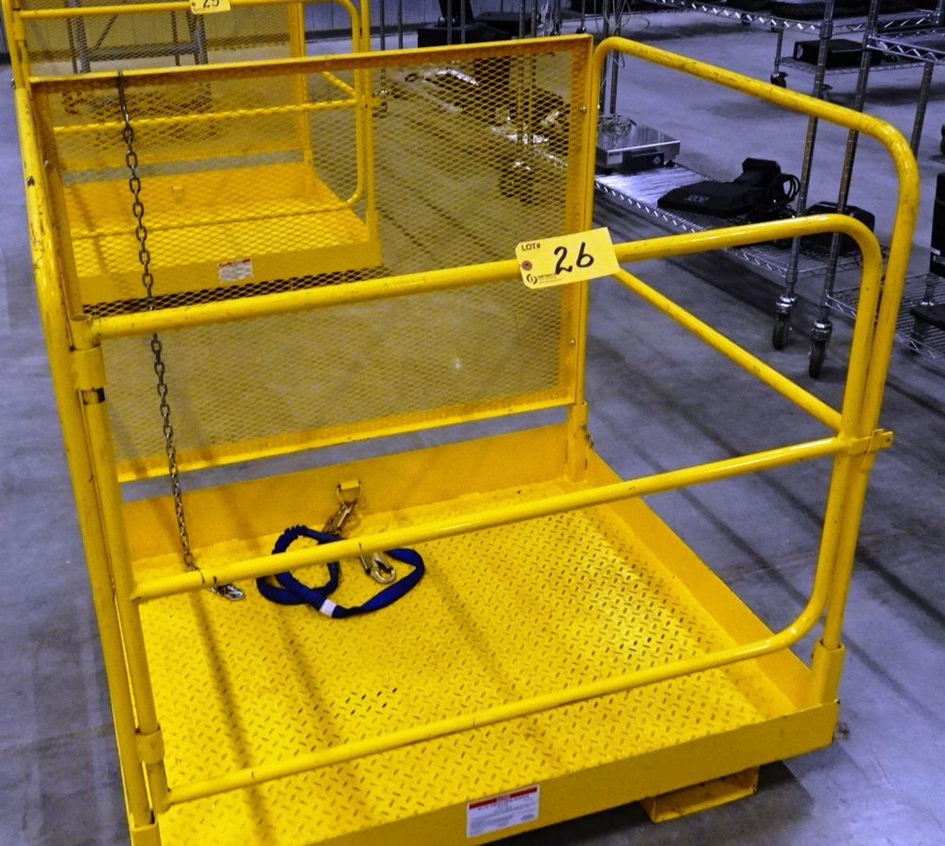 ULINE MODEL H-2772 FORKLIFT AERIAL PLATFORM, 40" X 48", 1,000 LBS CAPACITY - Image 2 of 3