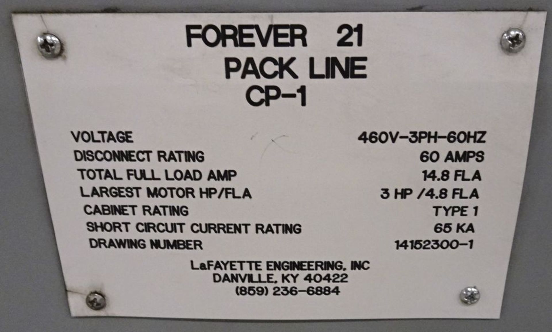 FOREVER 21 PACK LINE CP-1 CONSISTING OF: HYTROL 30" X 25' CORNER CONVEYOR, C/W E/MOTOR + REDUCER, ( - Image 4 of 19