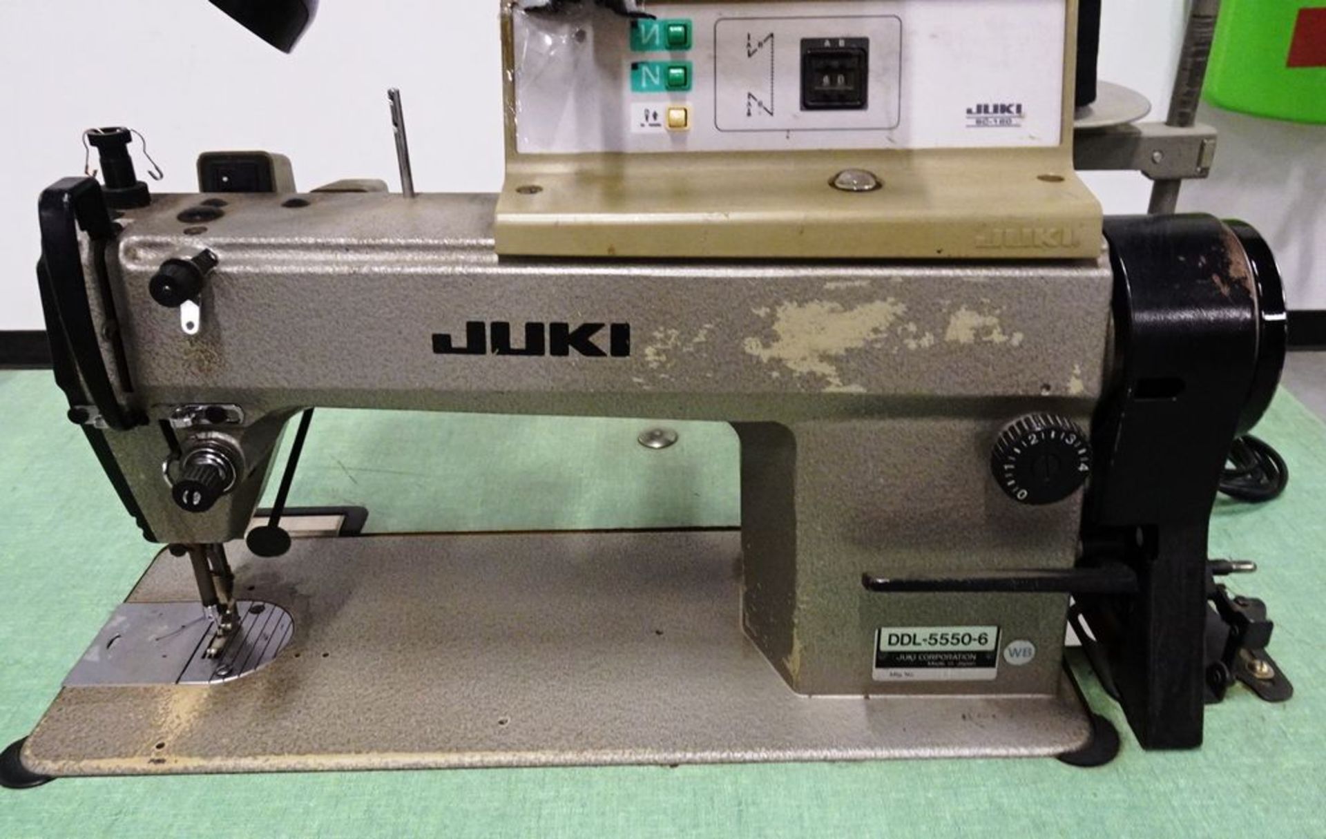 CONTENTS FROM SEWING DEPARTMENT CONSISTING OF: JUKI DDL-5550-6 SEWING MACHINE, SINGLE NEEDLE, S/N - Image 4 of 11