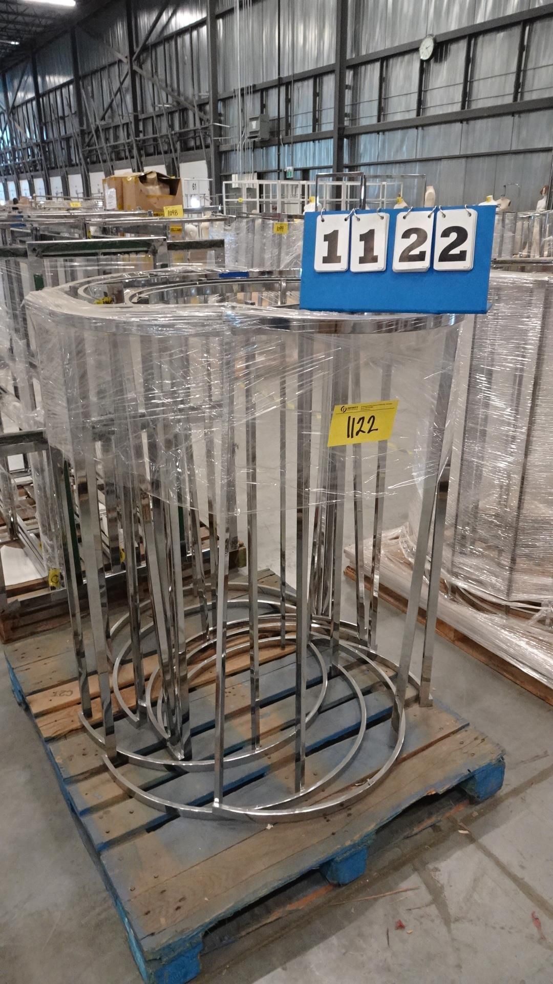 (7) CHROME HALF CIRCLE CLOTHING RACKS