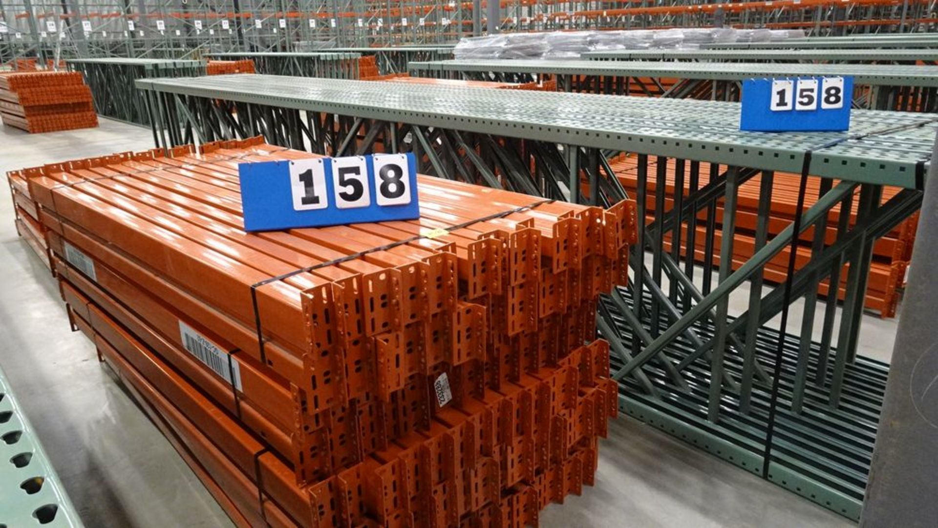 SECTIONS OF RIDG-U-RACK INTERLAKE INDUSTRIAL PALLET RACKING CONSISTING OF: (15) 48"D X 24'H