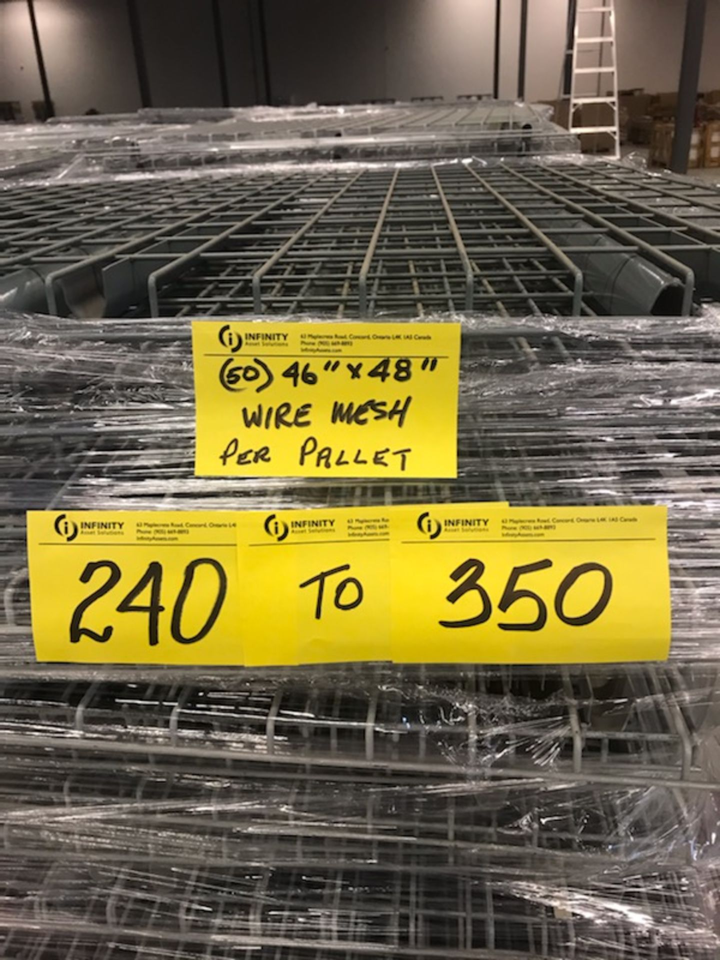 46" X 48" WIRE MESH DECKS ON PALLET