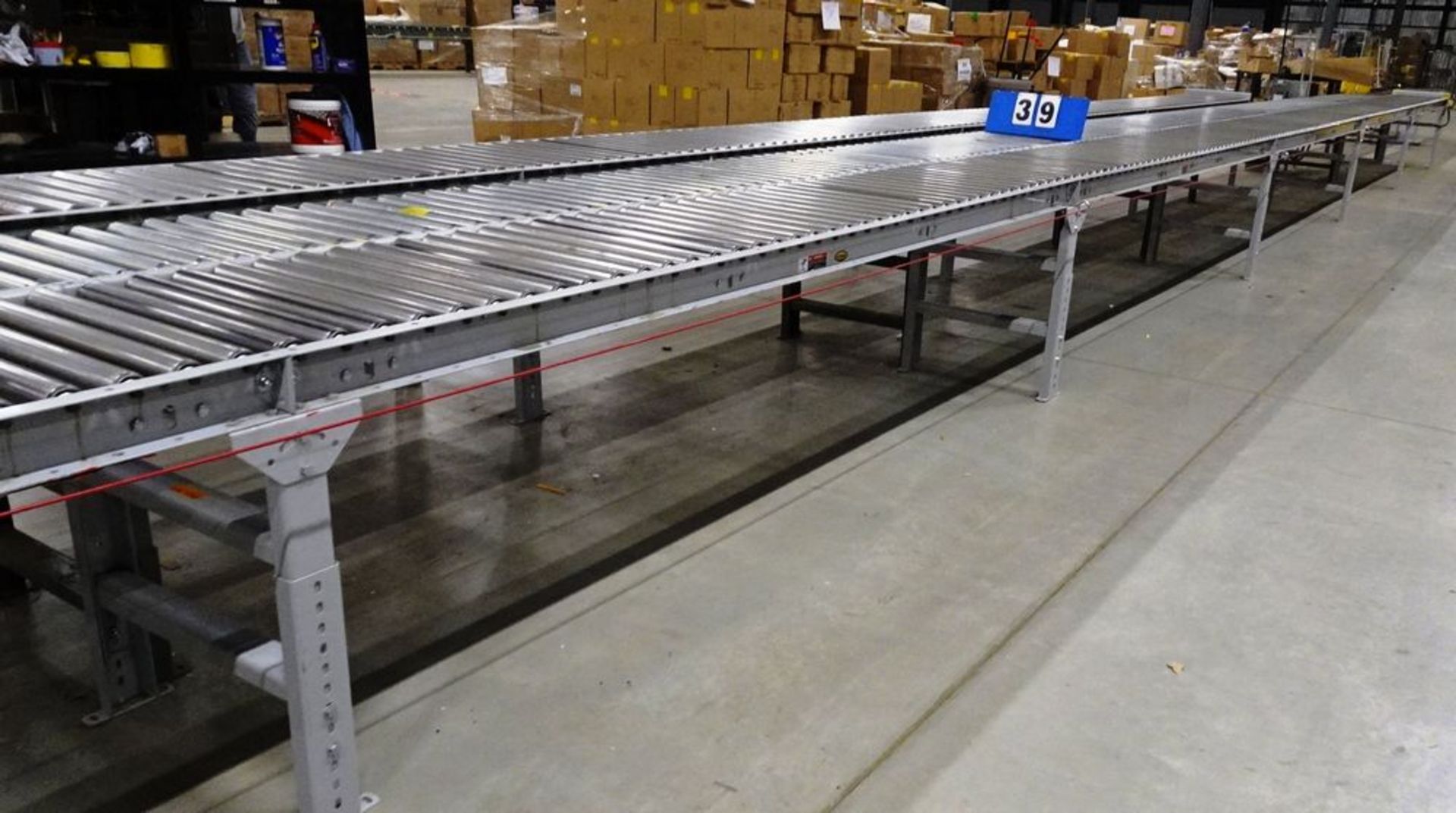 CUSTOM BUILT PACKING & SORTING LINE CONSISTING OF: 24" X 40' LONG ROLLER TOP CONVEYOR, 24" X 60' - Image 12 of 19