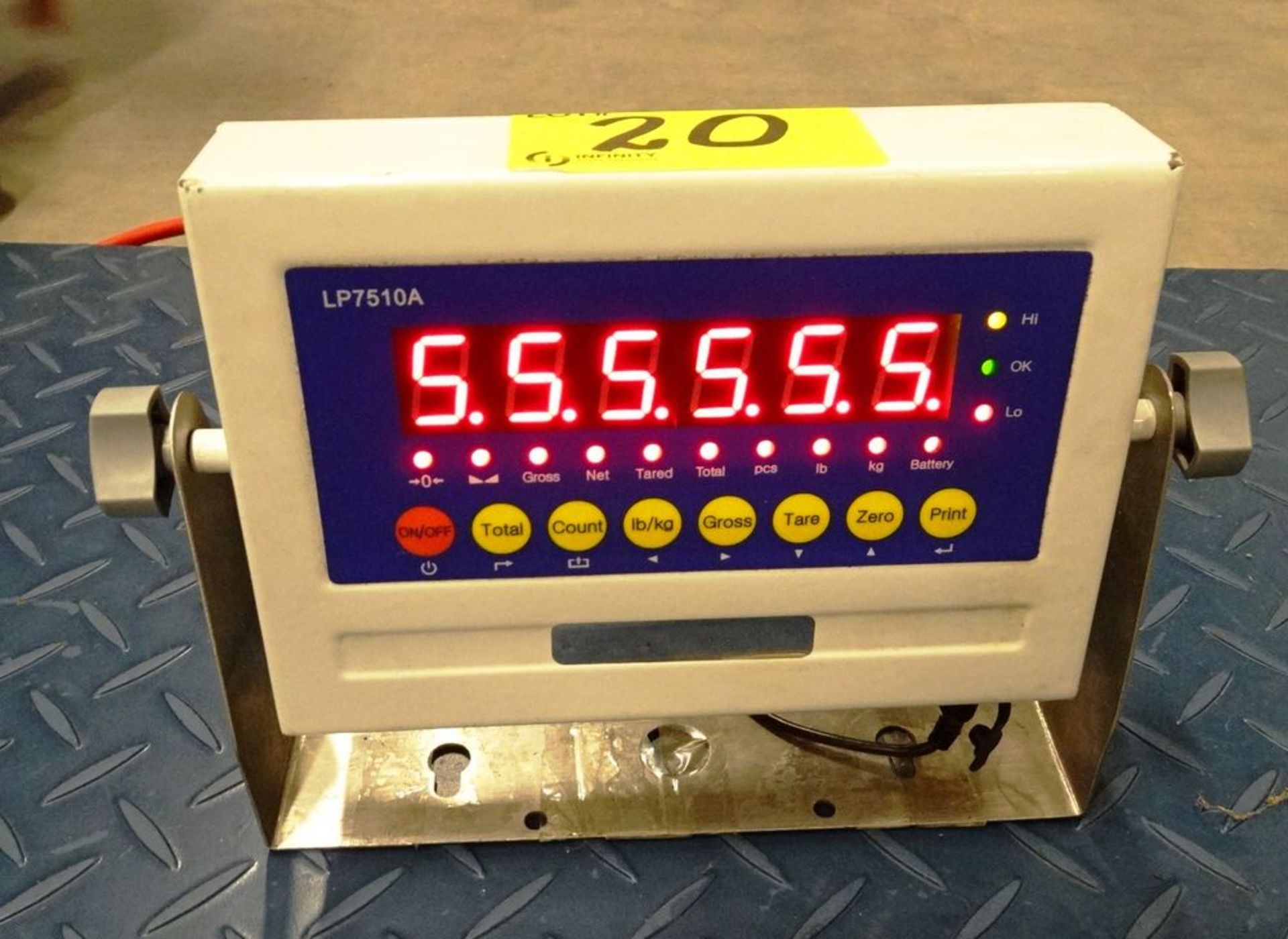 INDIANA SCALE COMPANY MODEL LP7620 CLASS III FLOOR TYPE SCALE, 48" X 48" BASE, 5,000 CAPACITY C/W - Image 2 of 4