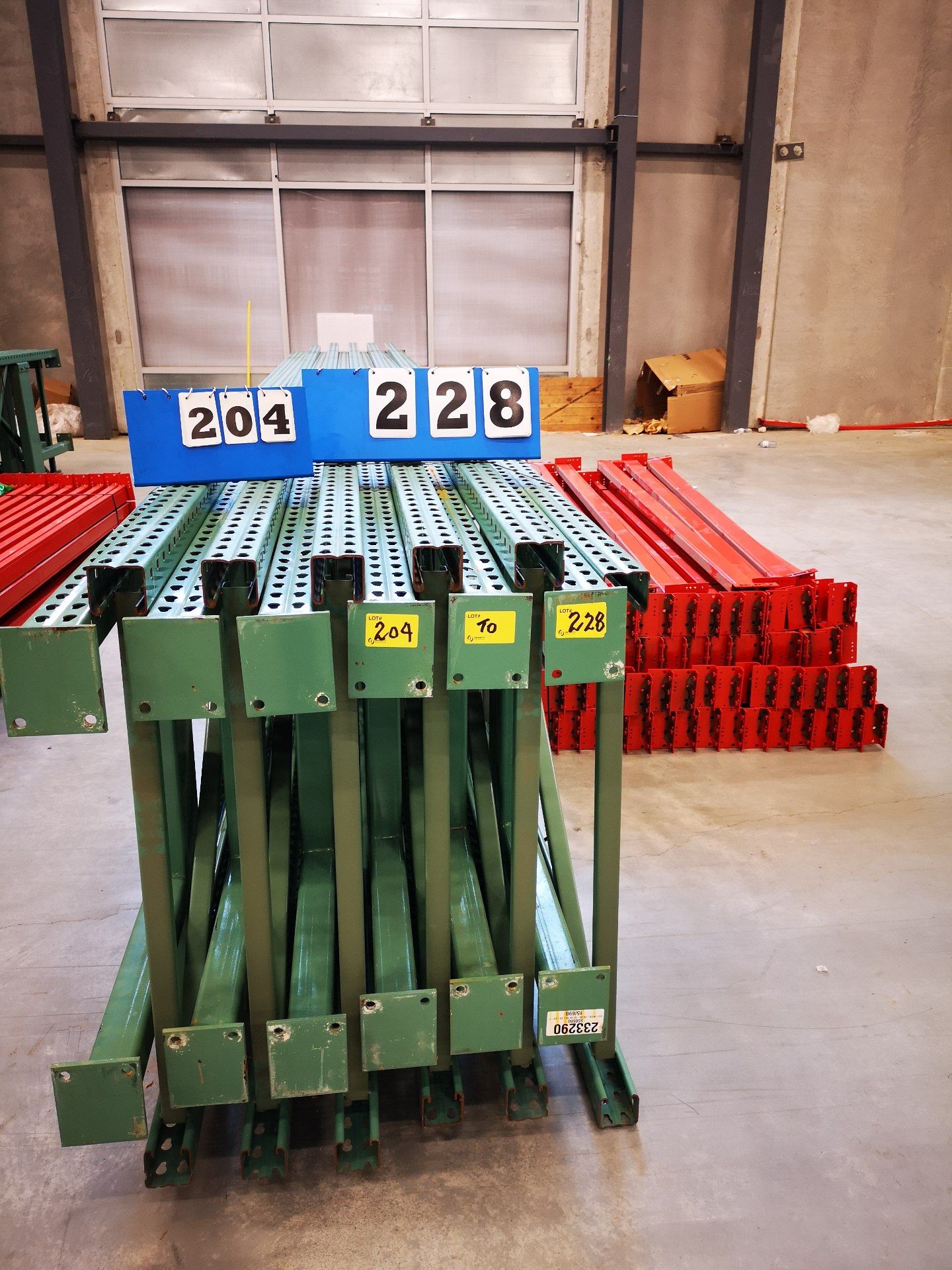 SECTIONS OF RIDG-U-RACK INTERLAKE CANTILEG INDUSTRIAL PALLET RACKING CONSISTING OF: (12) 42D" X 24'H