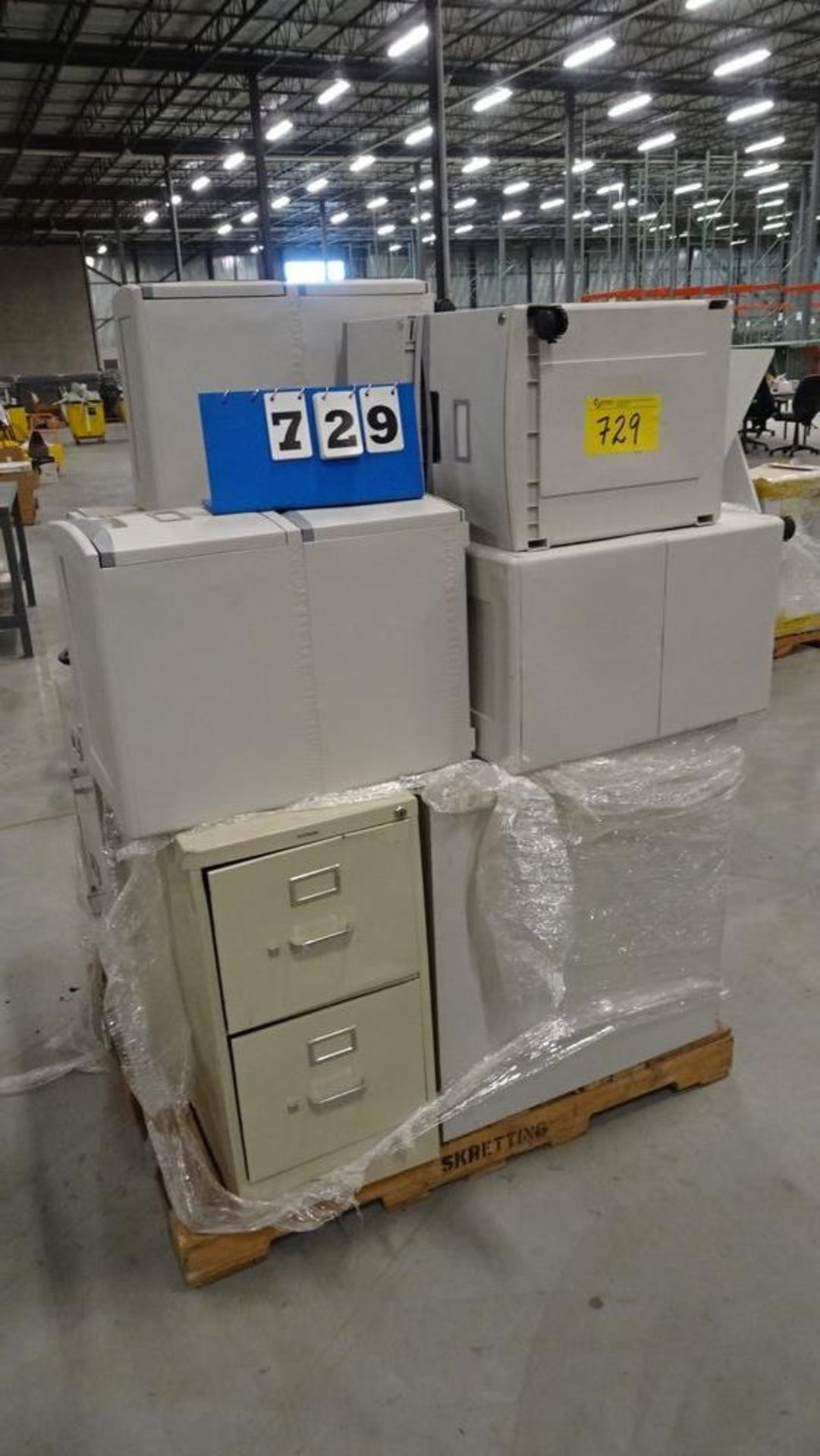 SKID - ASST. 2-DRAWER PLASTIC & METAL FILE CABINETS