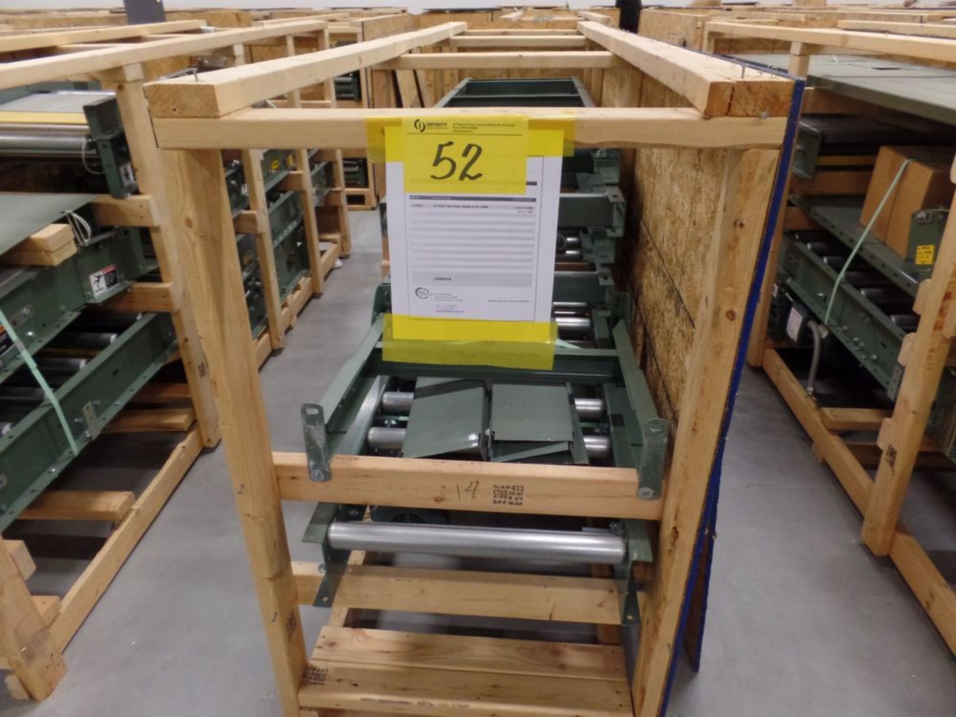 ASST.CONVEYORS - (SEE PHOTOS FOR INFO), CRATED FOR SHIPPING. (SUBJECT TO BULK BID LOT 40)