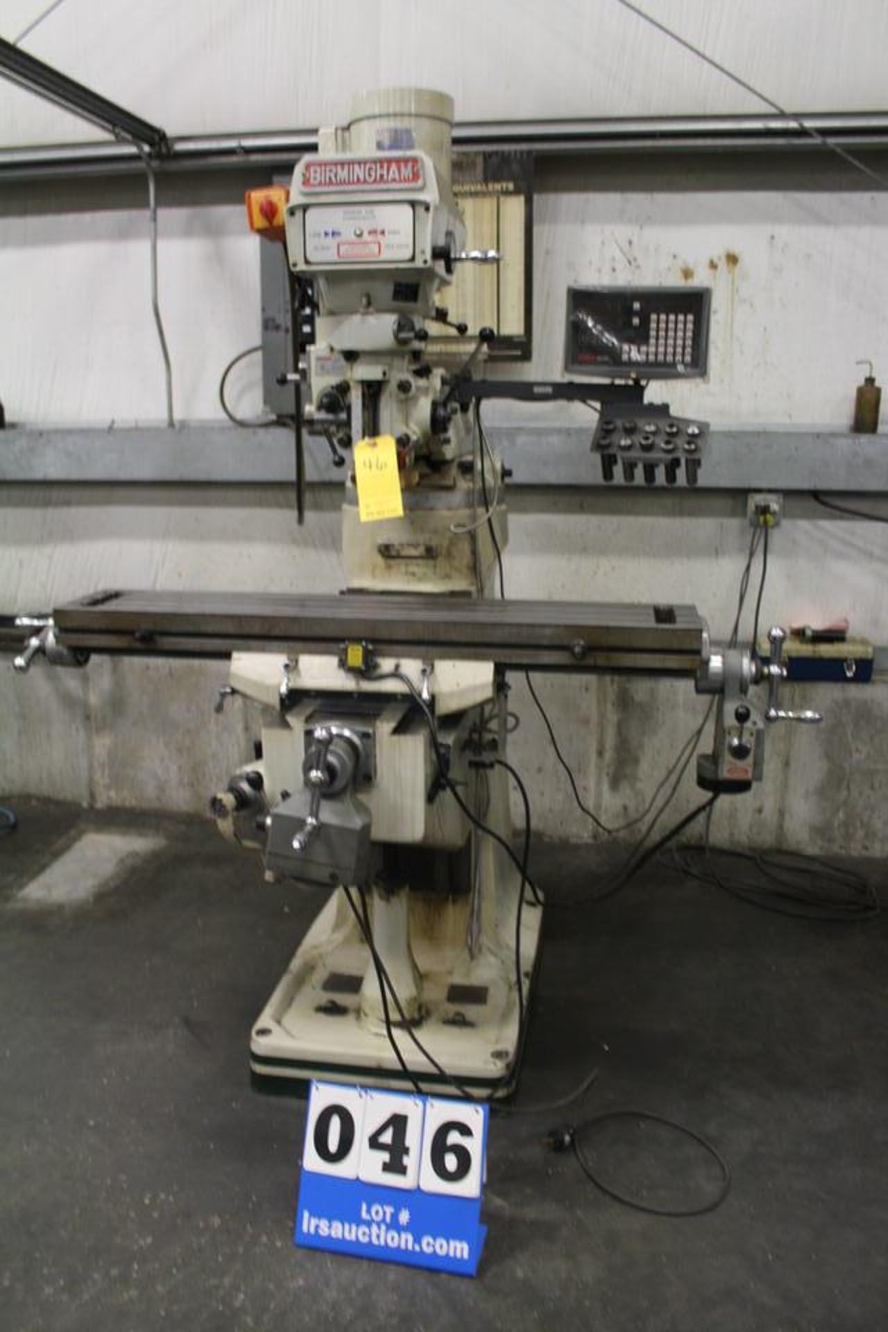 BURMINGHAM XJ5523 VERT TURRET MILL W/ SINO SDSAMS DRO, POWERFEED, 9" X 49" TABLE, T SLOTTED TABLE