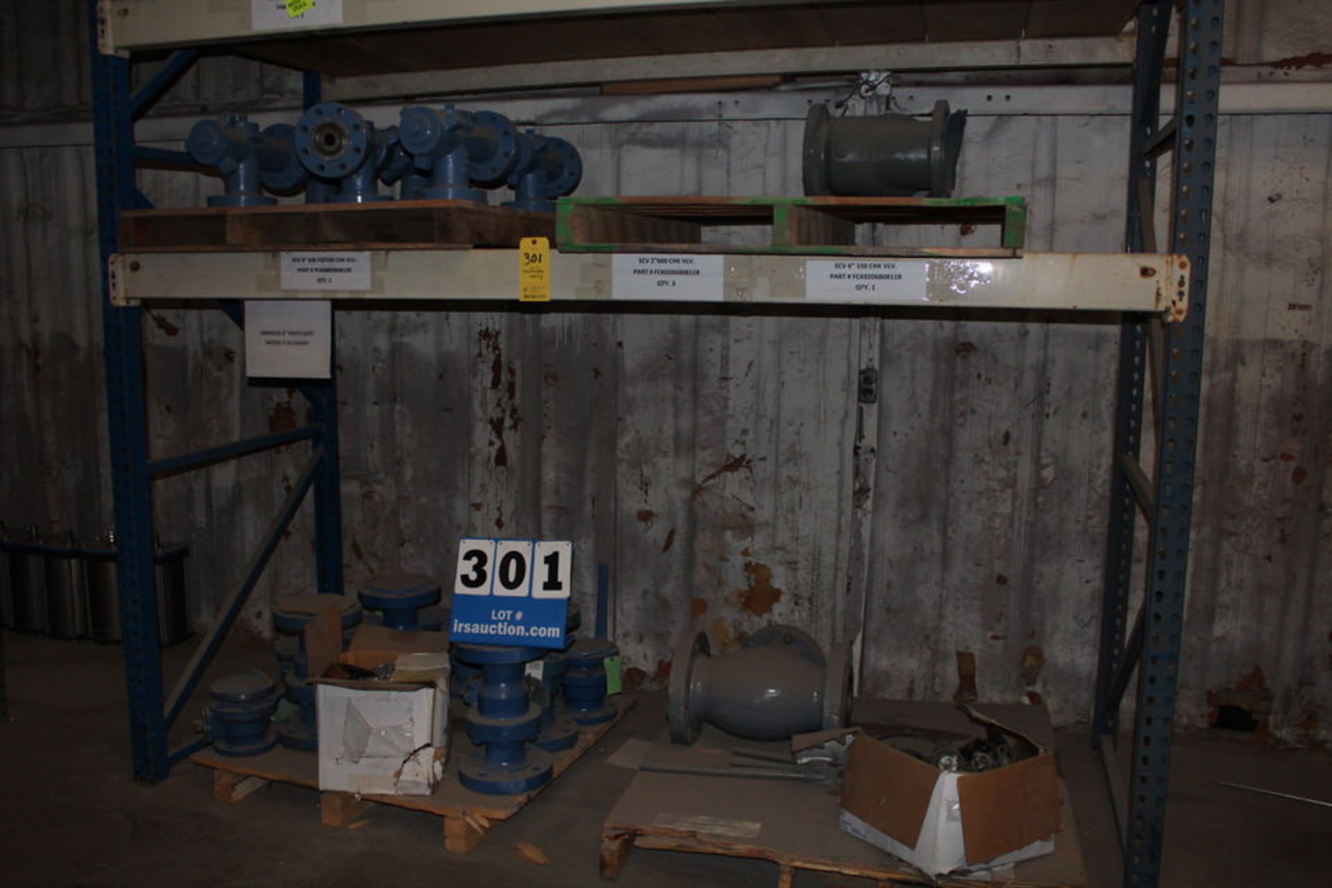 CONT 1 SEC PALLET RACKING: ASSORT SIZE VINTROL CHECK VALVES ** Located: 1700 West 2nd St, Odessa, TX