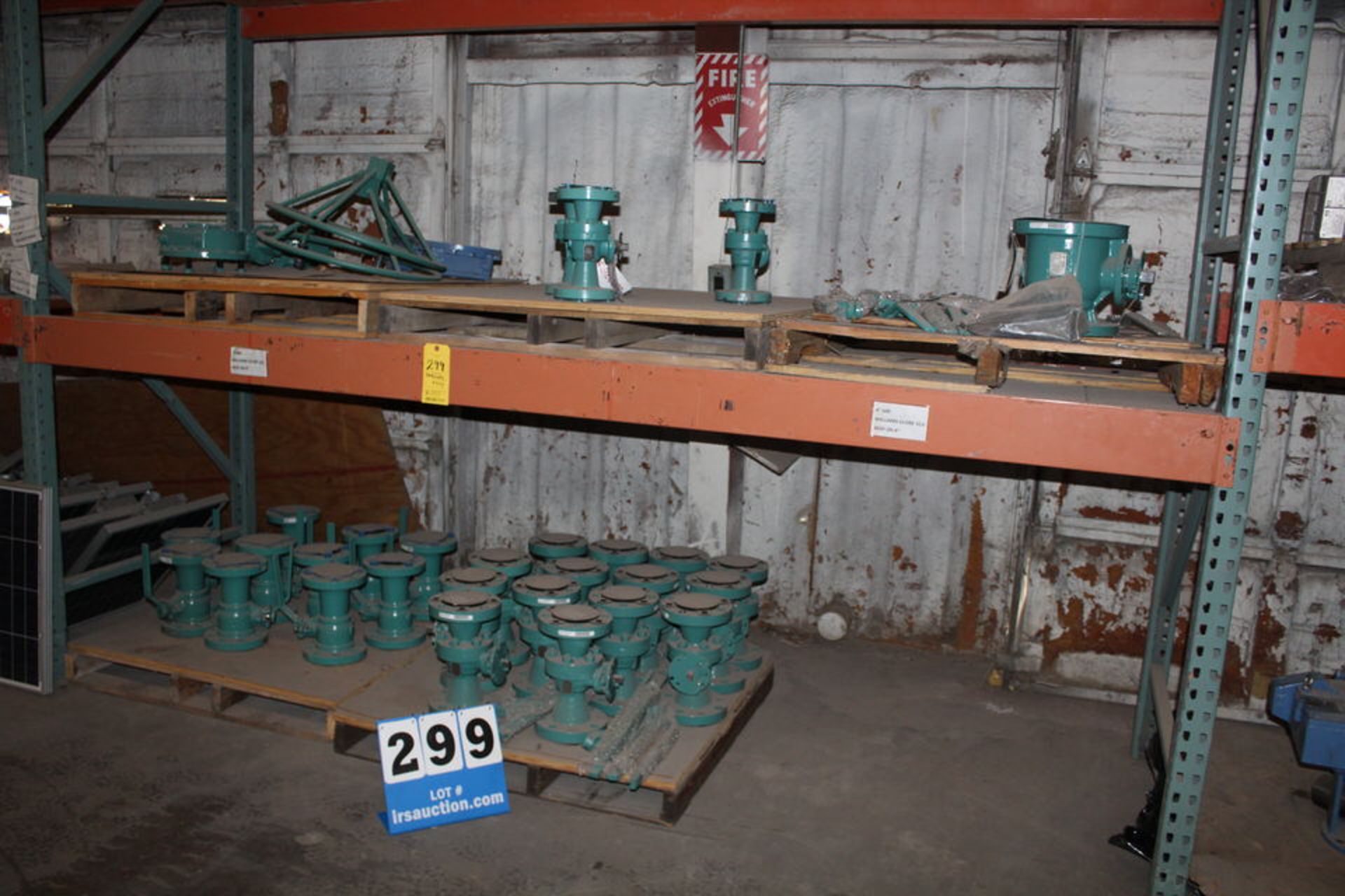 CONT 1 SEC PALLET RACKING: ASSORT SIZE FORUM FLOW VALVES ** Located: 1700 West 2nd St, Odessa, TX