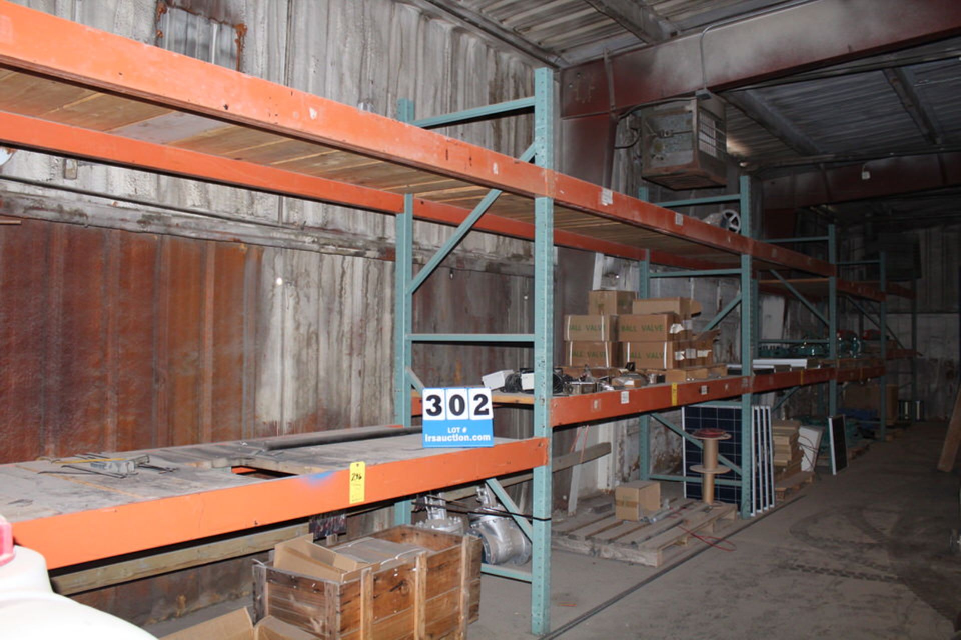 10 SEC PALLET RACKING, 10' X 4 4" UPRIGHTS, 9' CROSSBEAMS, *3 DAY DELAY REMOVAL ** Located: 1700