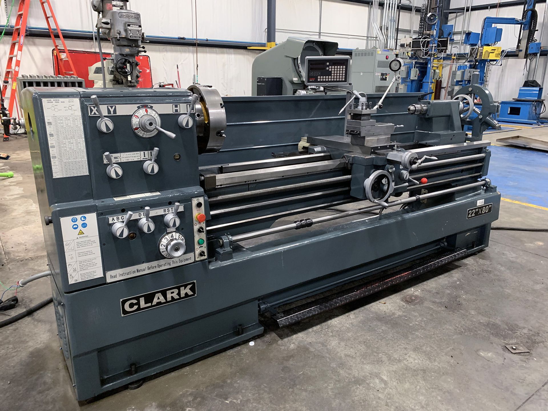 2012, 22" x 80" Clark Engine Lathe