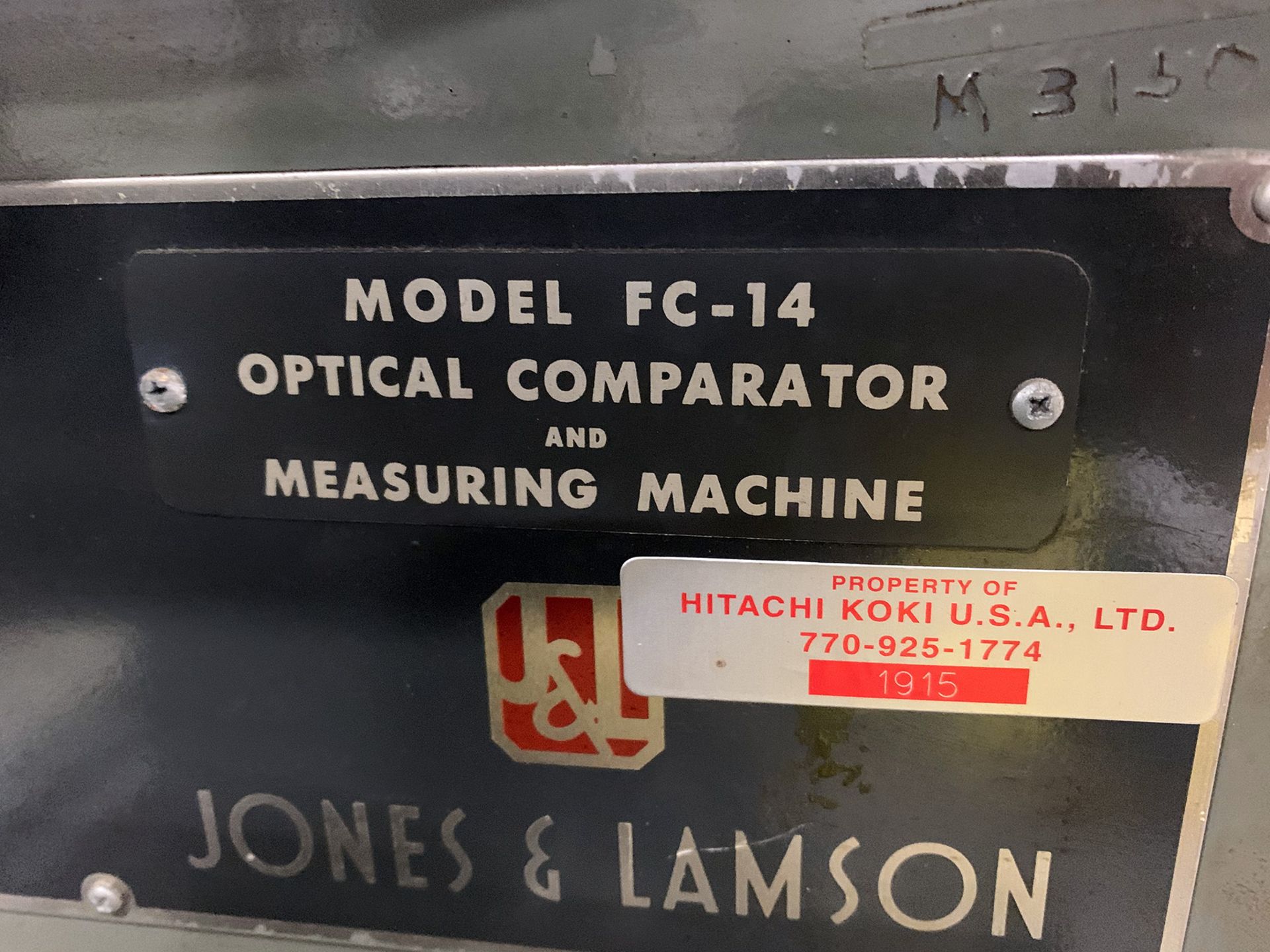 14" Jones & Lamson Model FC-14 Optical Comparator - Image 7 of 8