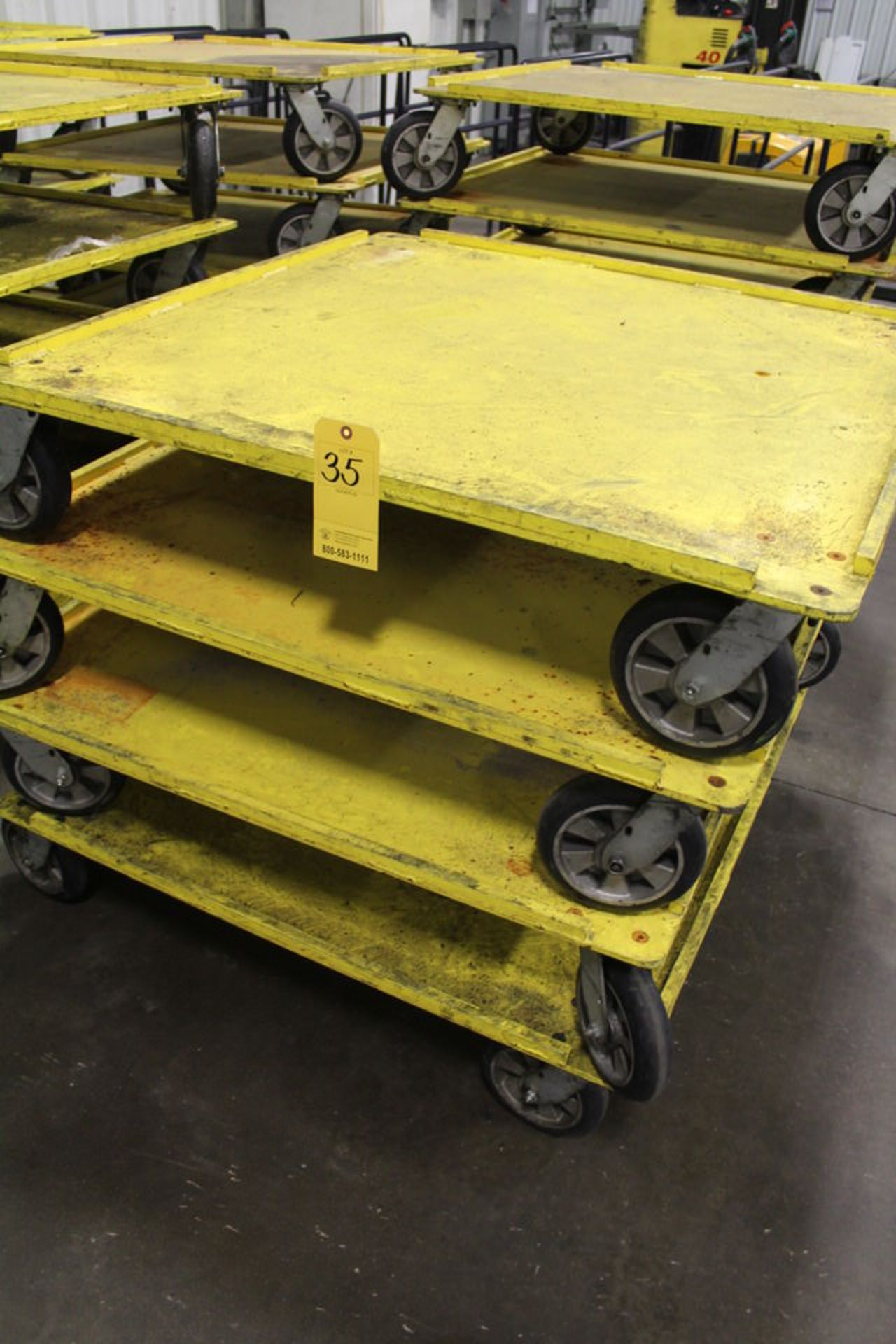 44" X 44" HD METAL 4 WHEEL CARTS