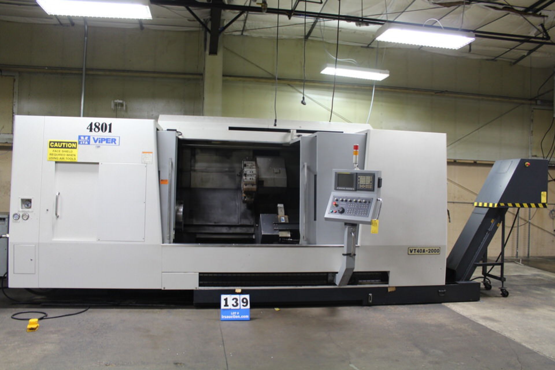 2011 MIGHTY VIPER CNC LATHE, VT-40- A-2000, MAX SWING: 39.7", MAX TURN DIA: 33.85"