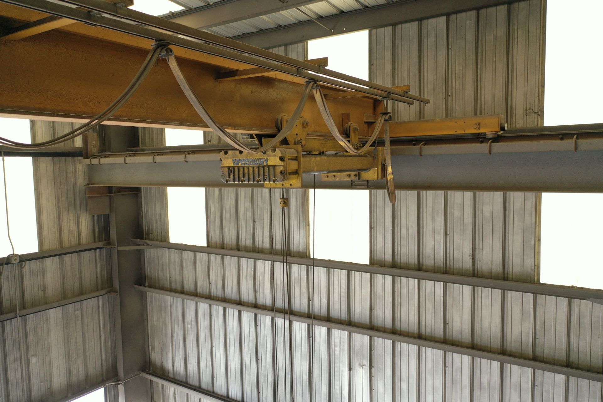 Evans 3 Ton Overhead Crane SN: 2479B with 3 Ton Hoist & Pendant Control, Approx 40 ft Span (LOCATION - Image 3 of 7