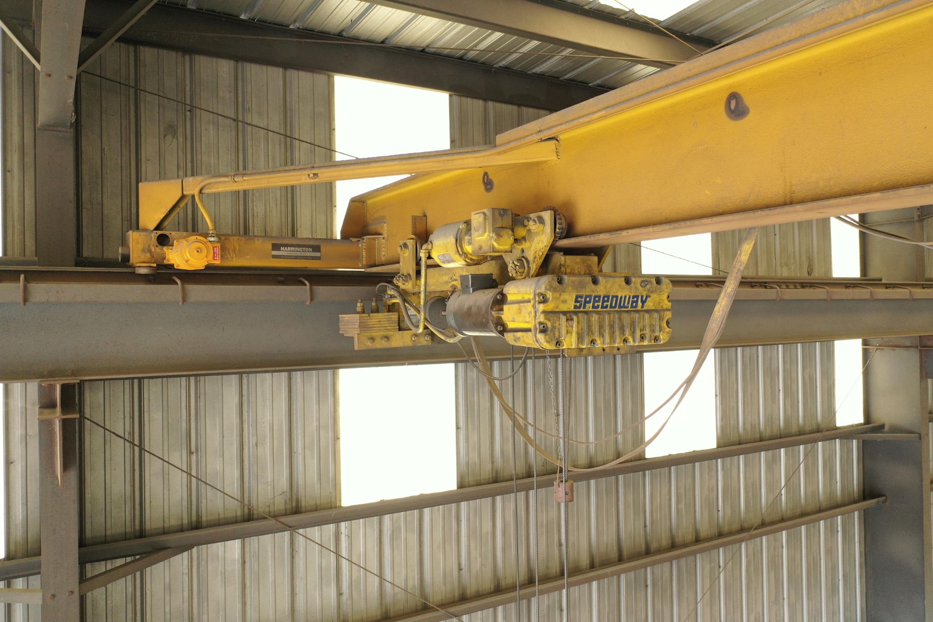 Evans 3 Ton Overhead Crane SN: 2479B with 3 Ton Hoist & Pendant Control, Approx 40 ft Span (LOCATION - Image 4 of 7