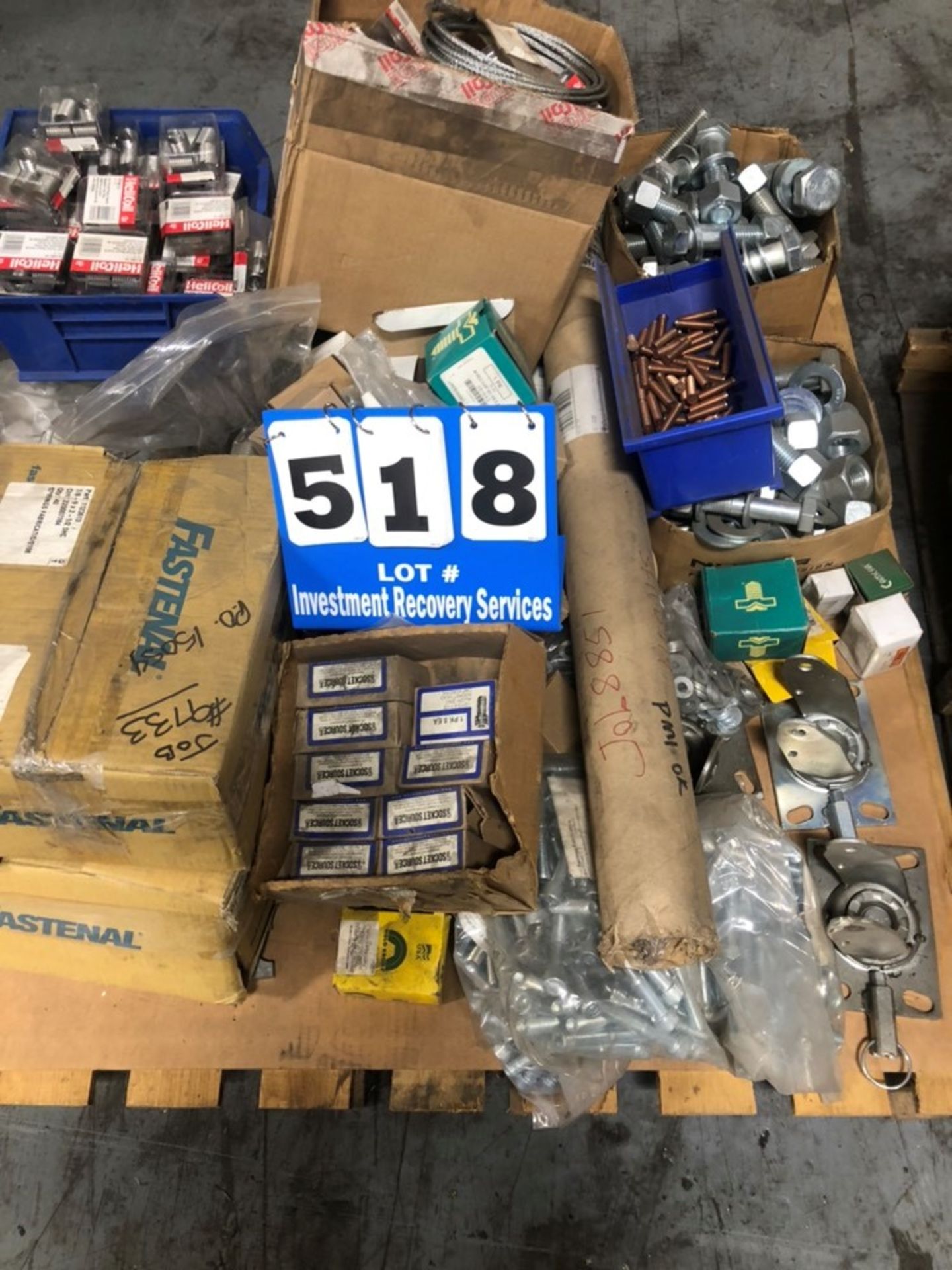 Pallet of hardware- bolts and nuts ( LOCATION 4: 850 AEROPLAZA DR, COLORADO SPRINGS, CO 80916 )