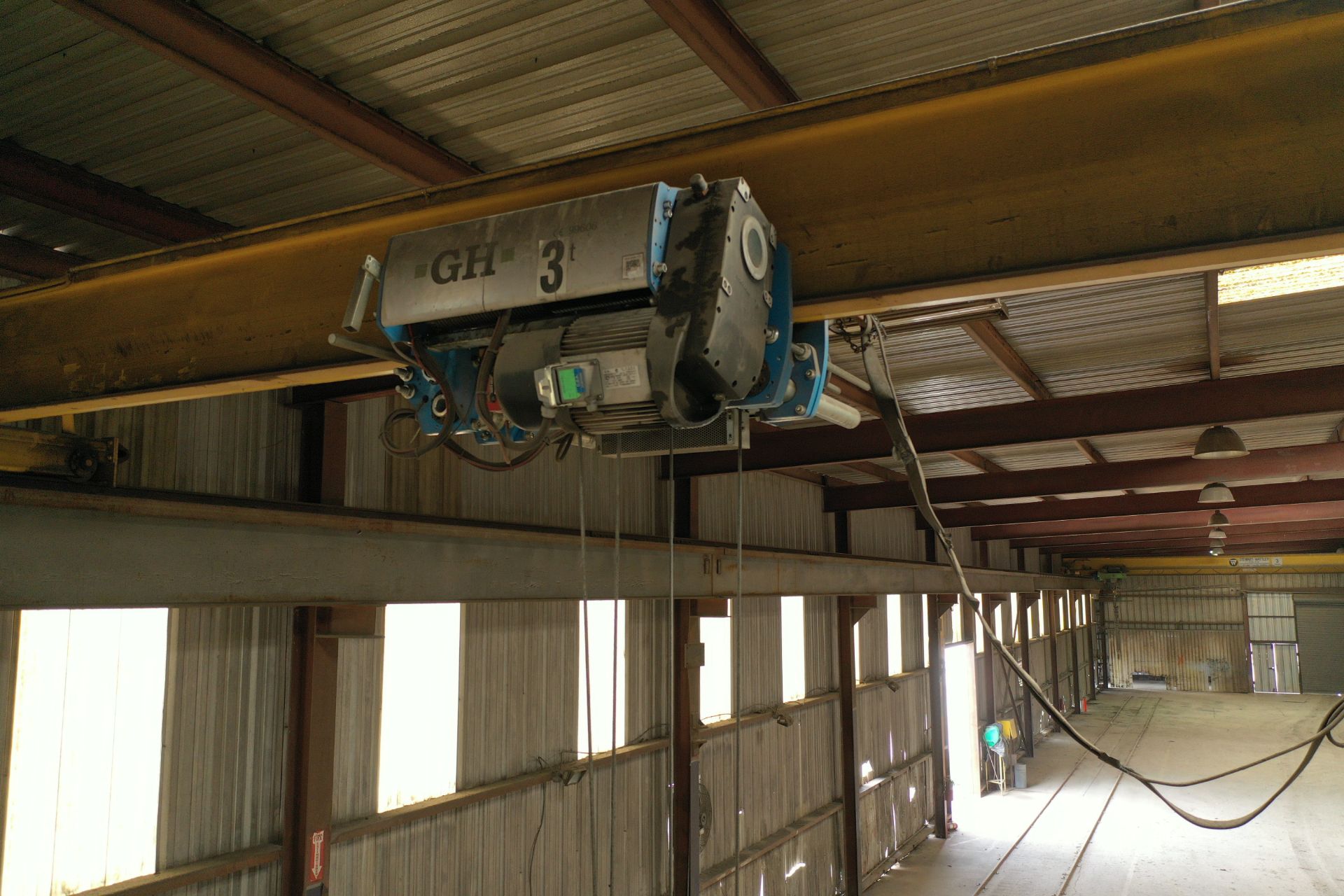 Stewart Wattley 3 Ton Overhead Crane SN: 89-0408A with 3 Ton Hoist & Pendant Control, Approx 42 ft - Image 2 of 3