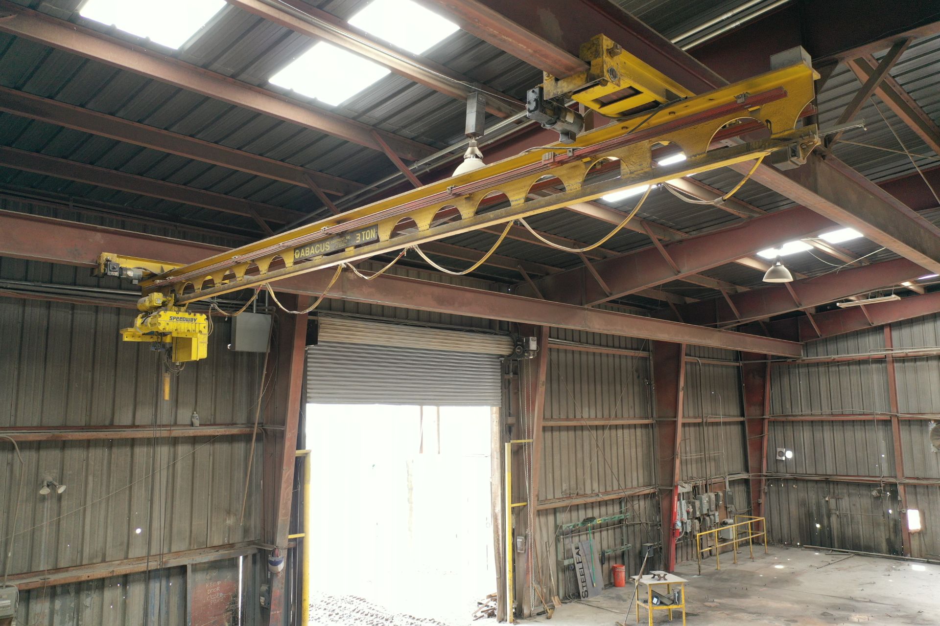 Abacus 3 Ton Underslung Overhead Crane SN: with 3 Ton Hoist & Pendant Control, Approx 30 ft Span (