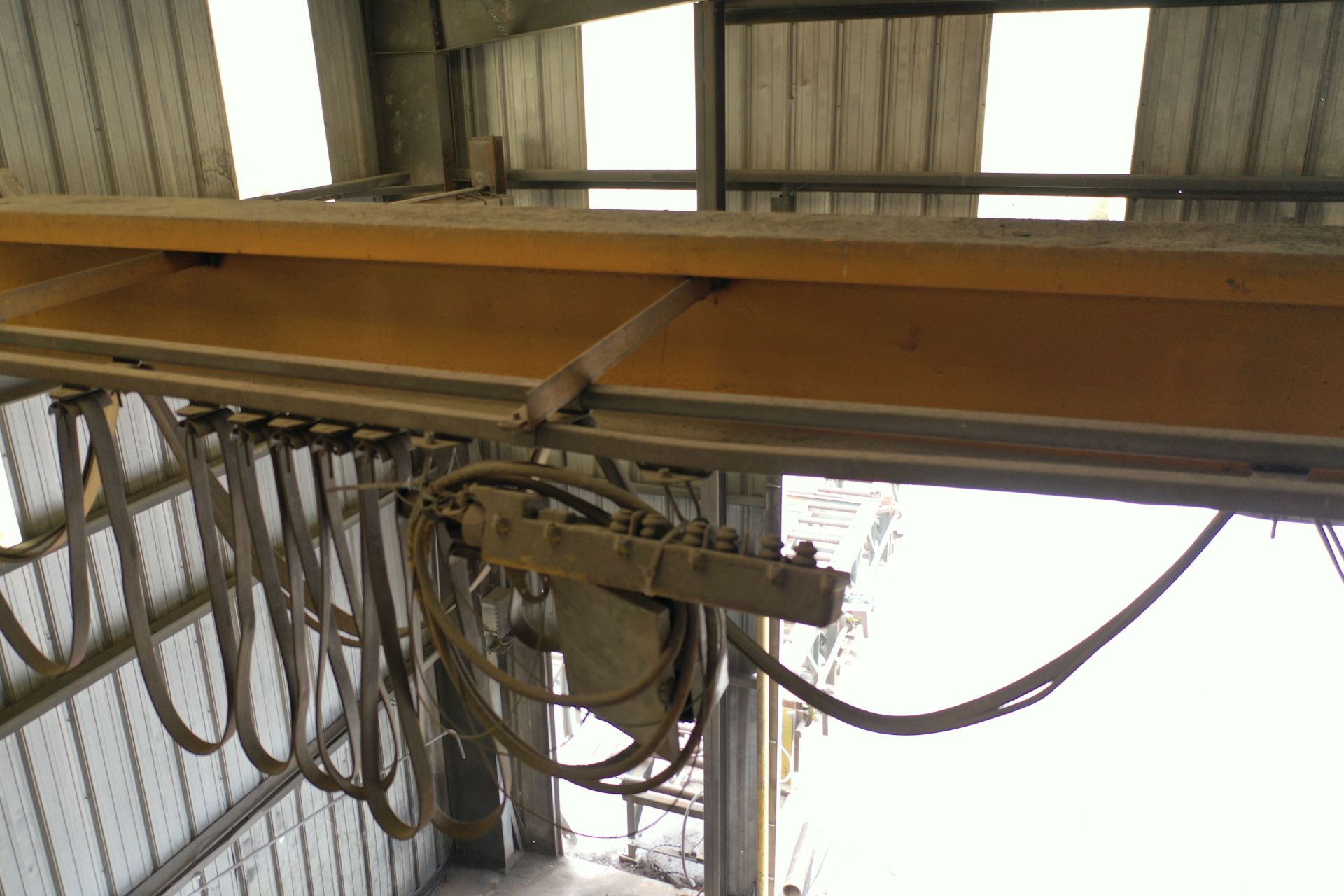 Evans 3 Ton Overhead Crane SN: 2479B with 3 Ton Hoist & Pendant Control, Approx 40 ft Span (LOCATION - Image 7 of 7