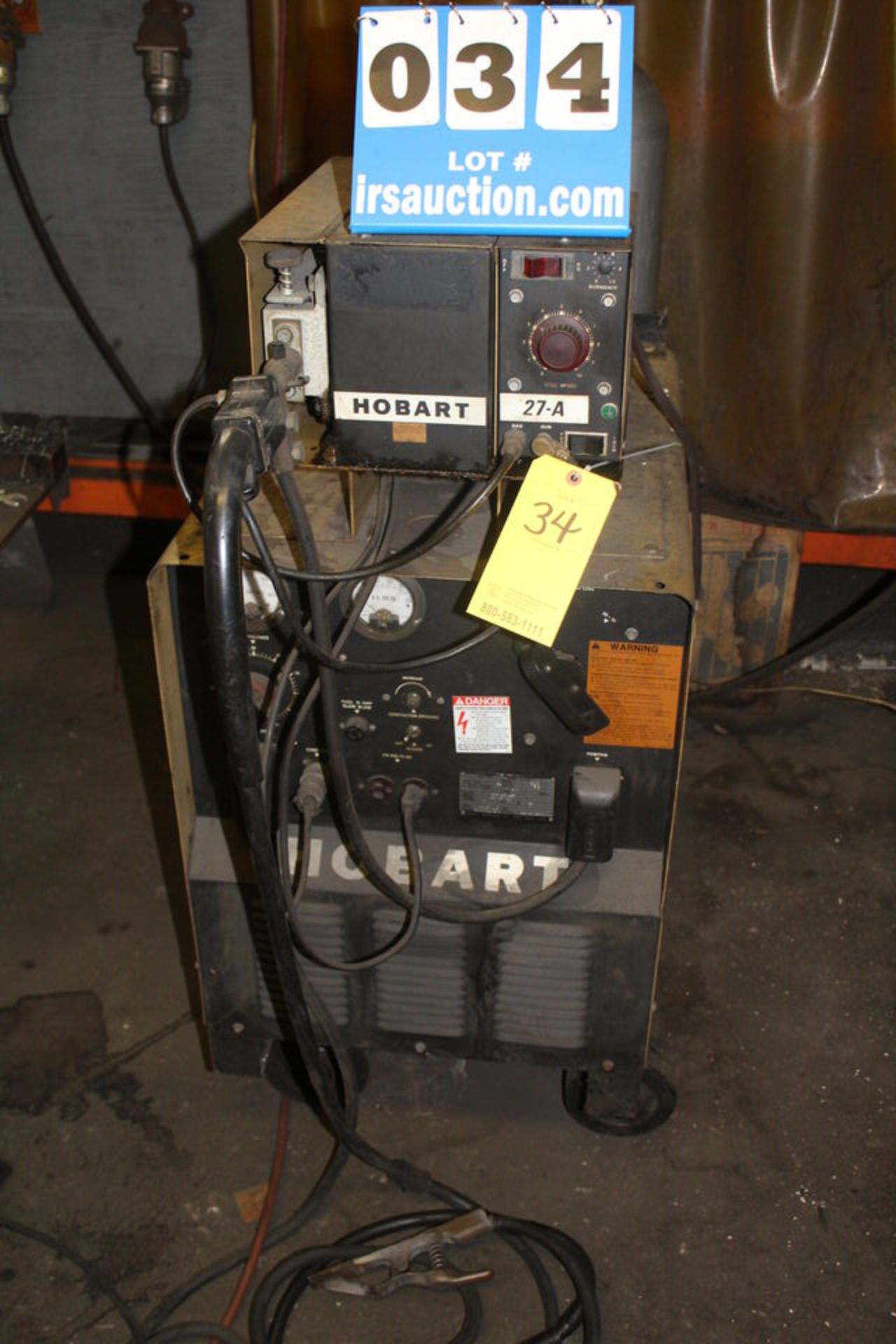 HOBART MIG WELDER , MDL:RC-301 W/ HOBART 27-A WIRE FEEDER