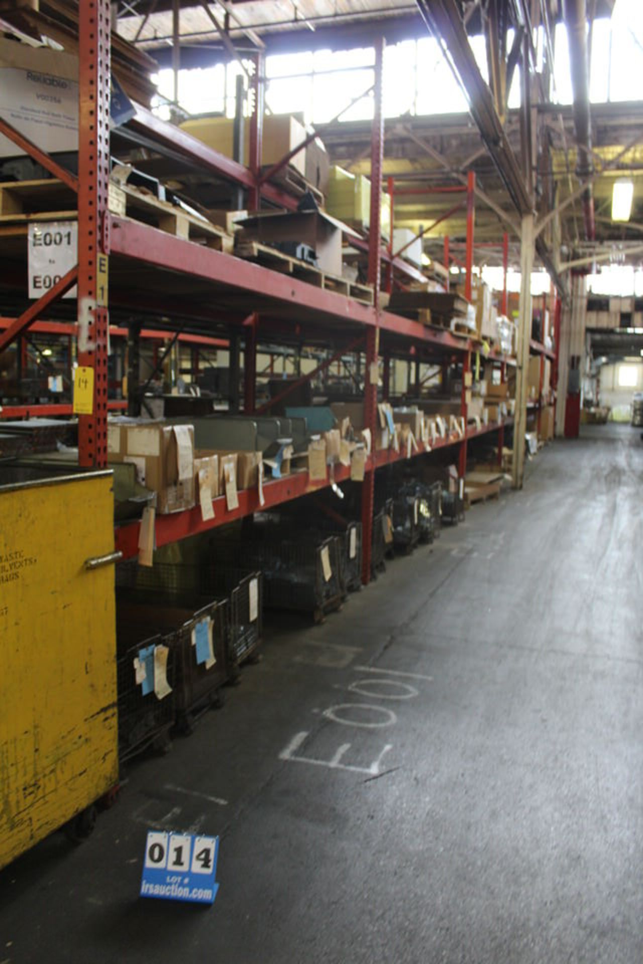 (6) SECTIONS PALLET RACK, 12' X 44" UPRIGHTS, 12' CROSSBEAMS (NO CONTENTS & DELAYED REMOVAL)