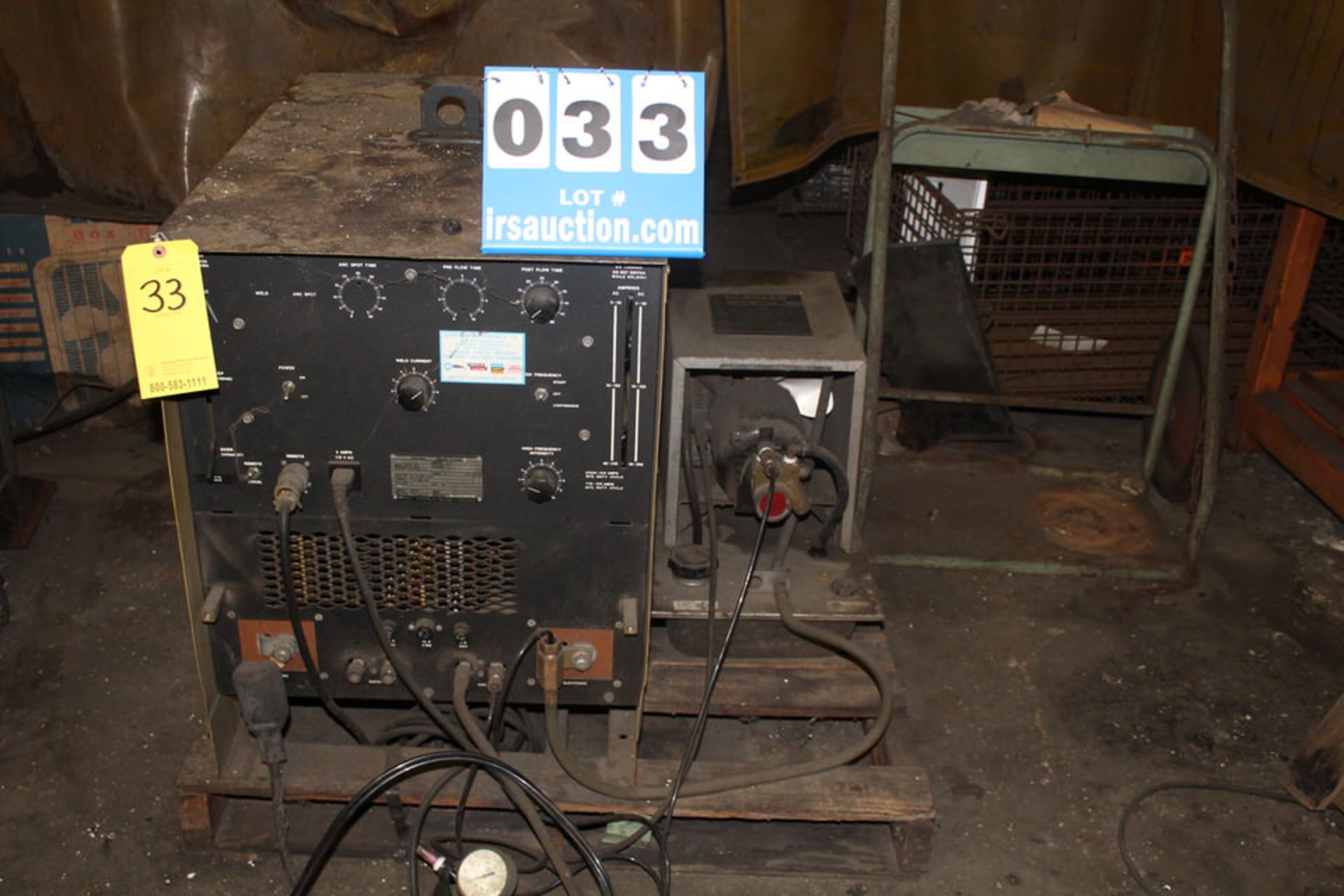 HOBART ARC WELDER, MDL:TR-250HF, W/ BERNARD 3500-33 CHILLER