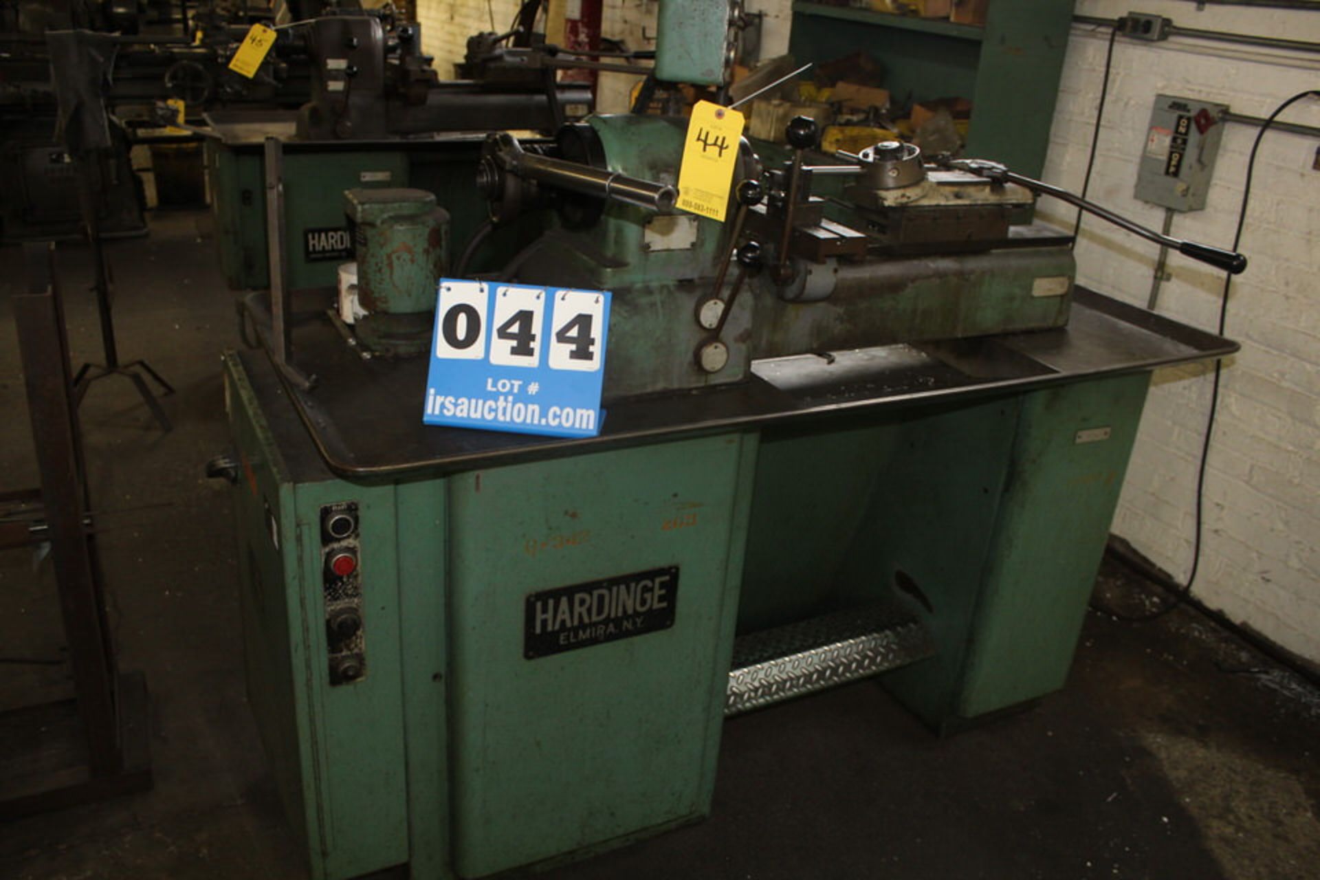 HARDINGE LATHE, 6 STATION TURRET, MANUAL OPERATION, 1" HOLE THRU SPINDLE