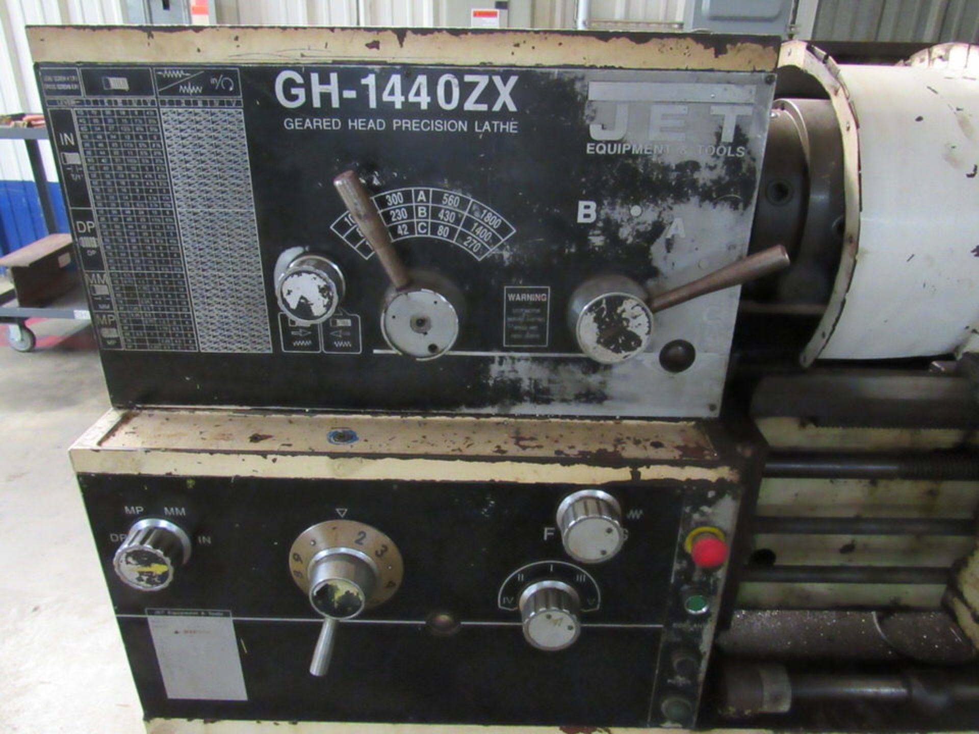 14" x 40" Jet Model GH-1440-ZX Engine Lathe, new 2009, S/N 000904zx216 - Image 4 of 7