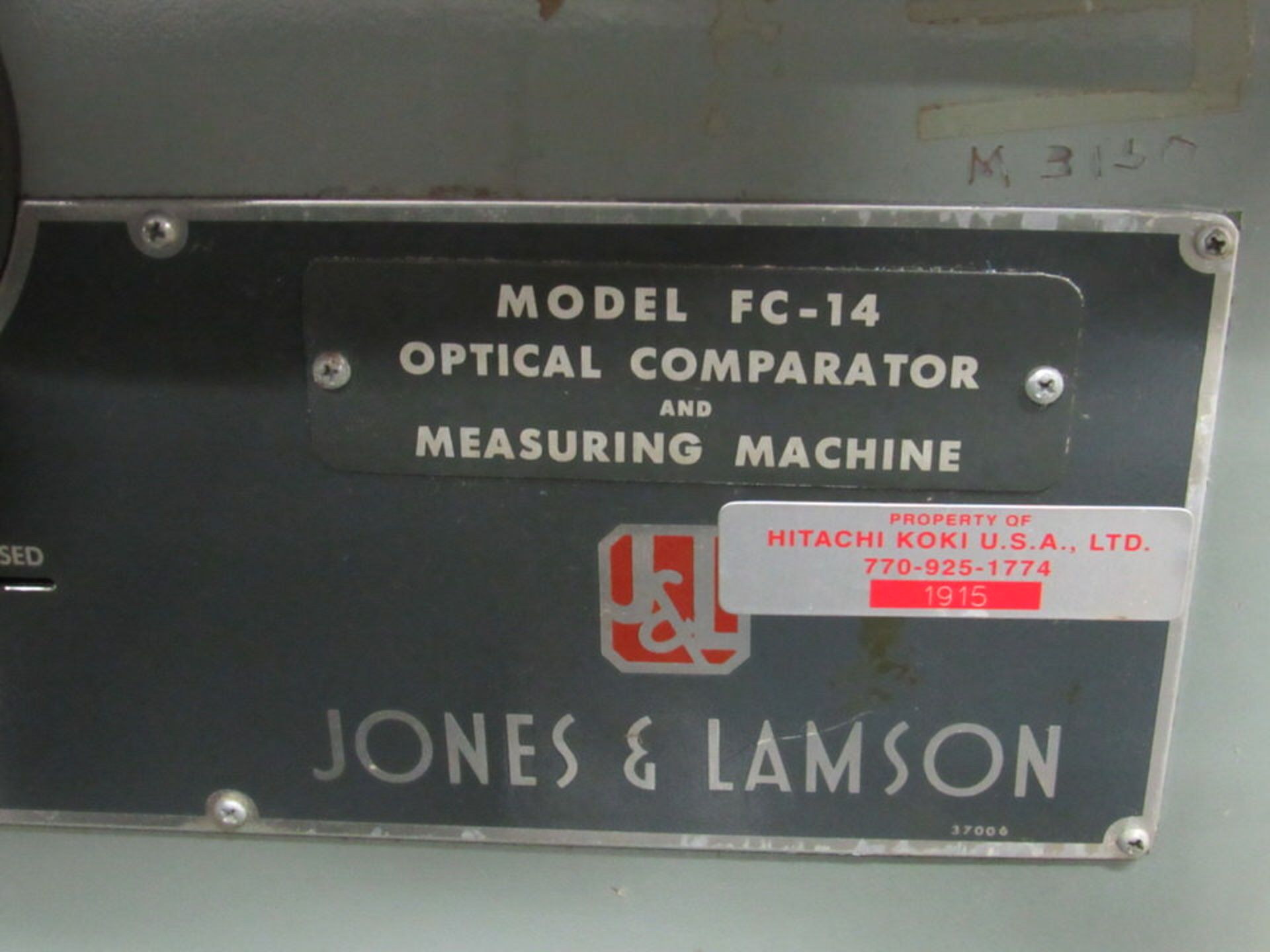 Jones & Lamson Model FC-14 Optical Comparator - Image 7 of 7