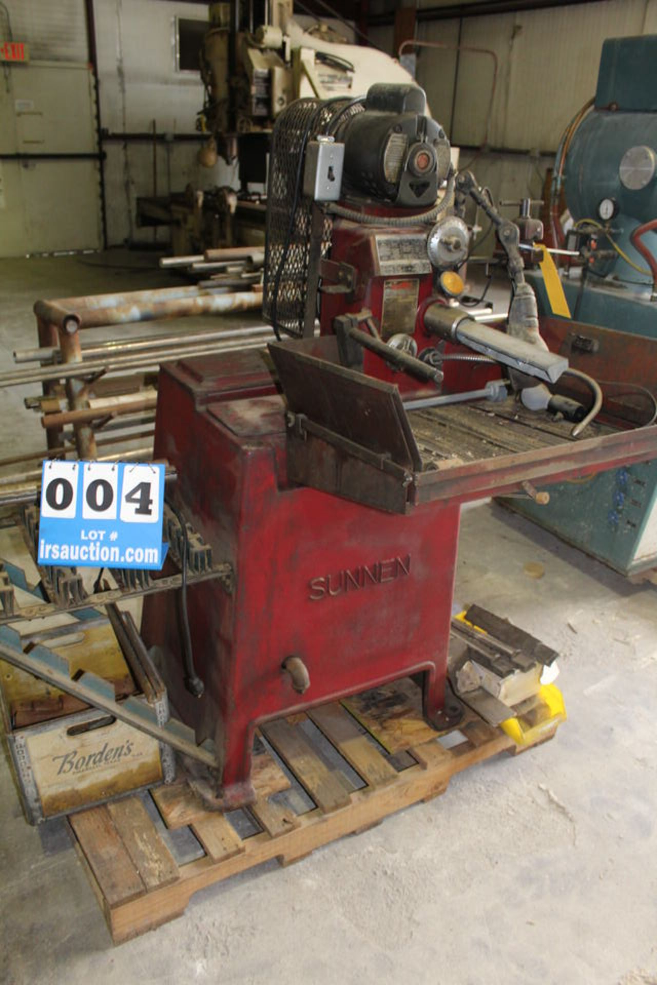 SUNNEN HOENING MACHINE #LBB-1299, SPINDLE RPM:300-450-650-800, W/ TOOLING