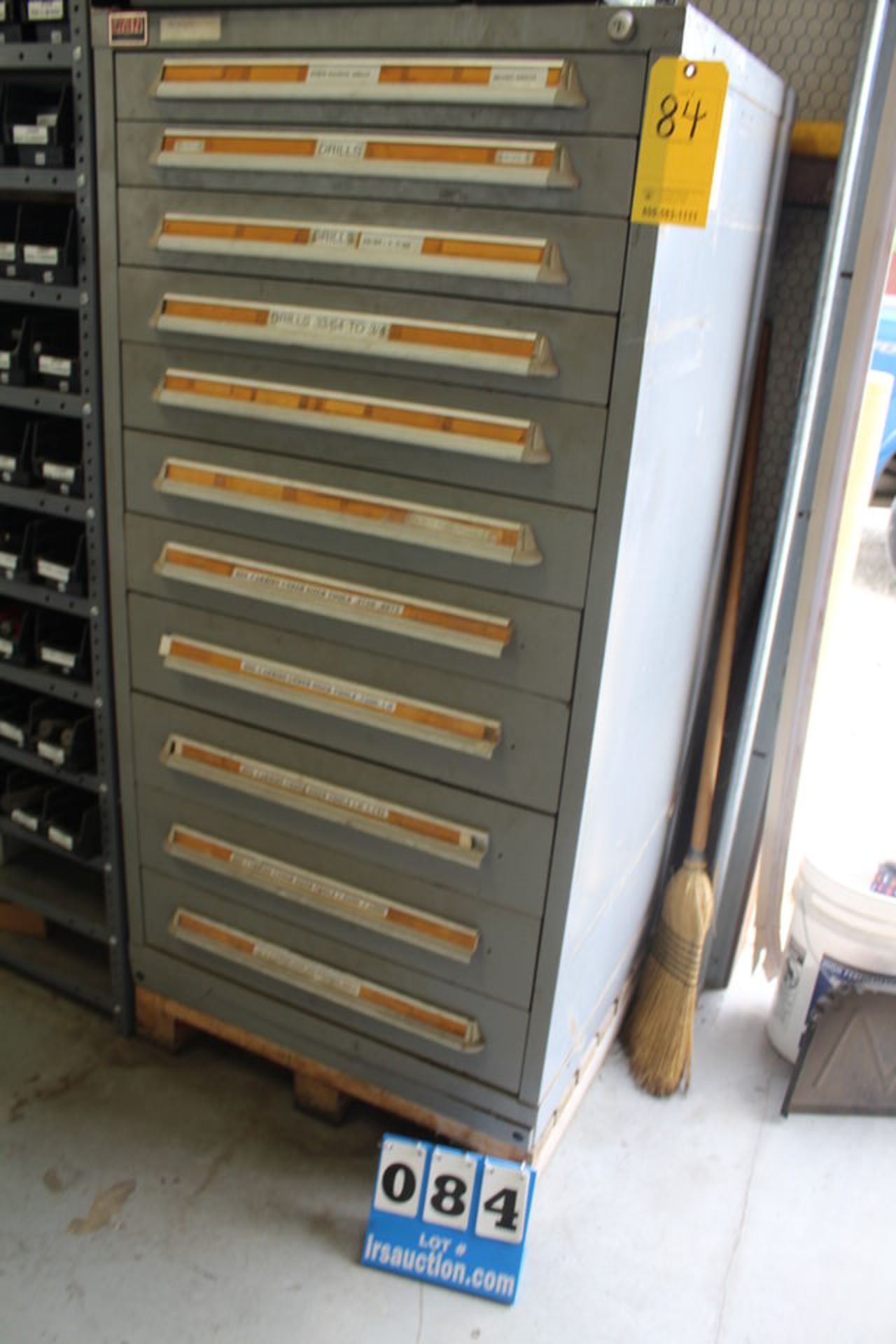 LYON 11 DRAWER TOOL CABINET, DRILL REAMERS