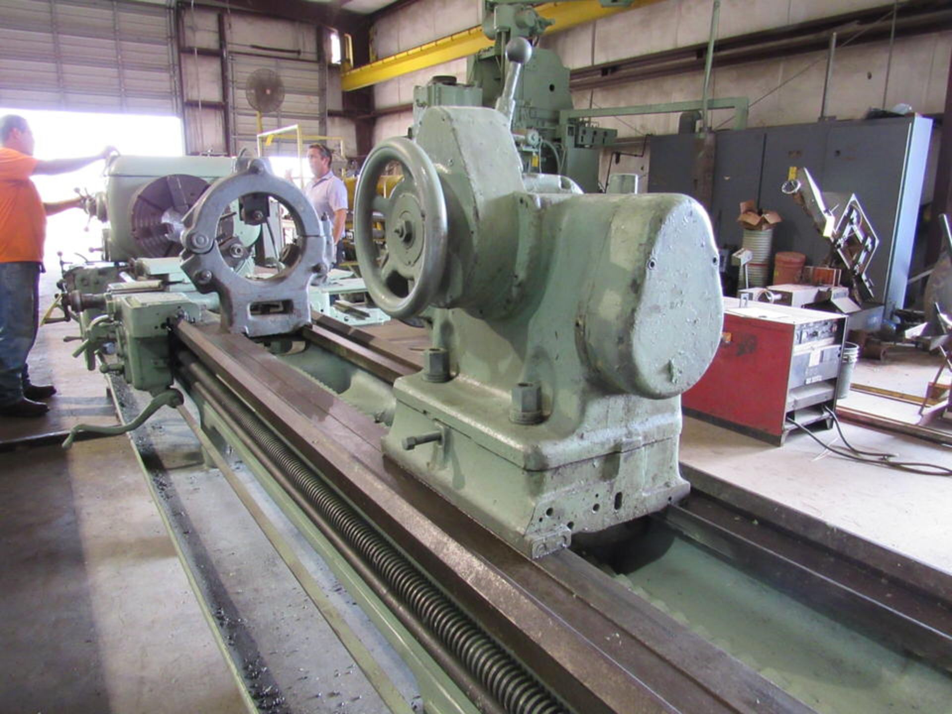 Lodge & Shipley Engine Lathe, 24" swing, 144" bed length, 21" 4-jaw front and rear chucks, 8-9/16" - Image 2 of 11