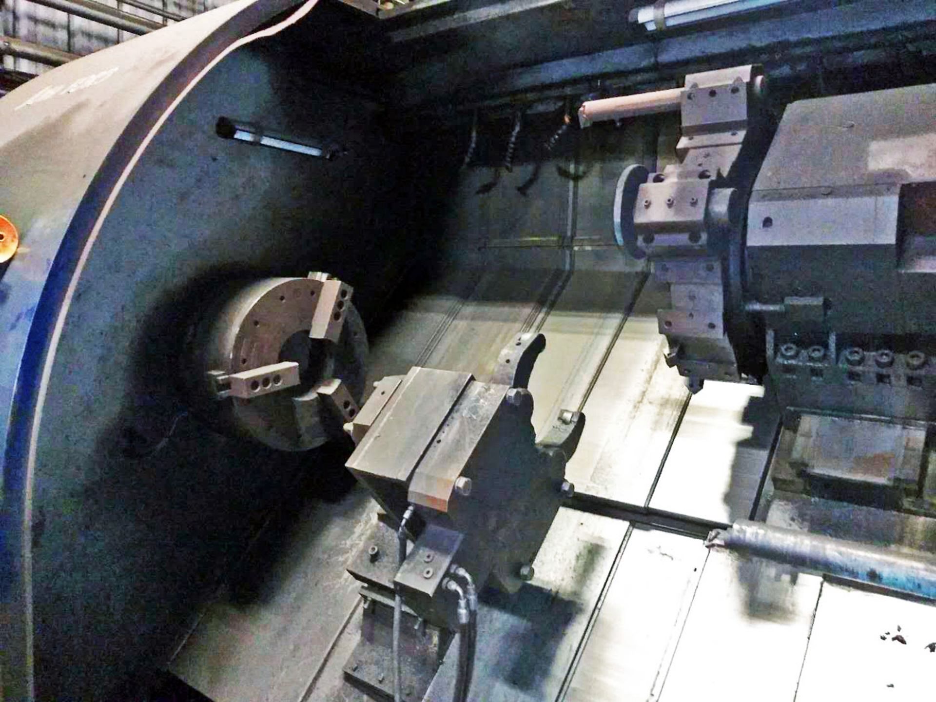 Johnford Model HT-100E-2D 4-Axis CNC Slant Bed Lathe, new 2007, 27.2" swing over bed, 23.6" over - Image 3 of 9