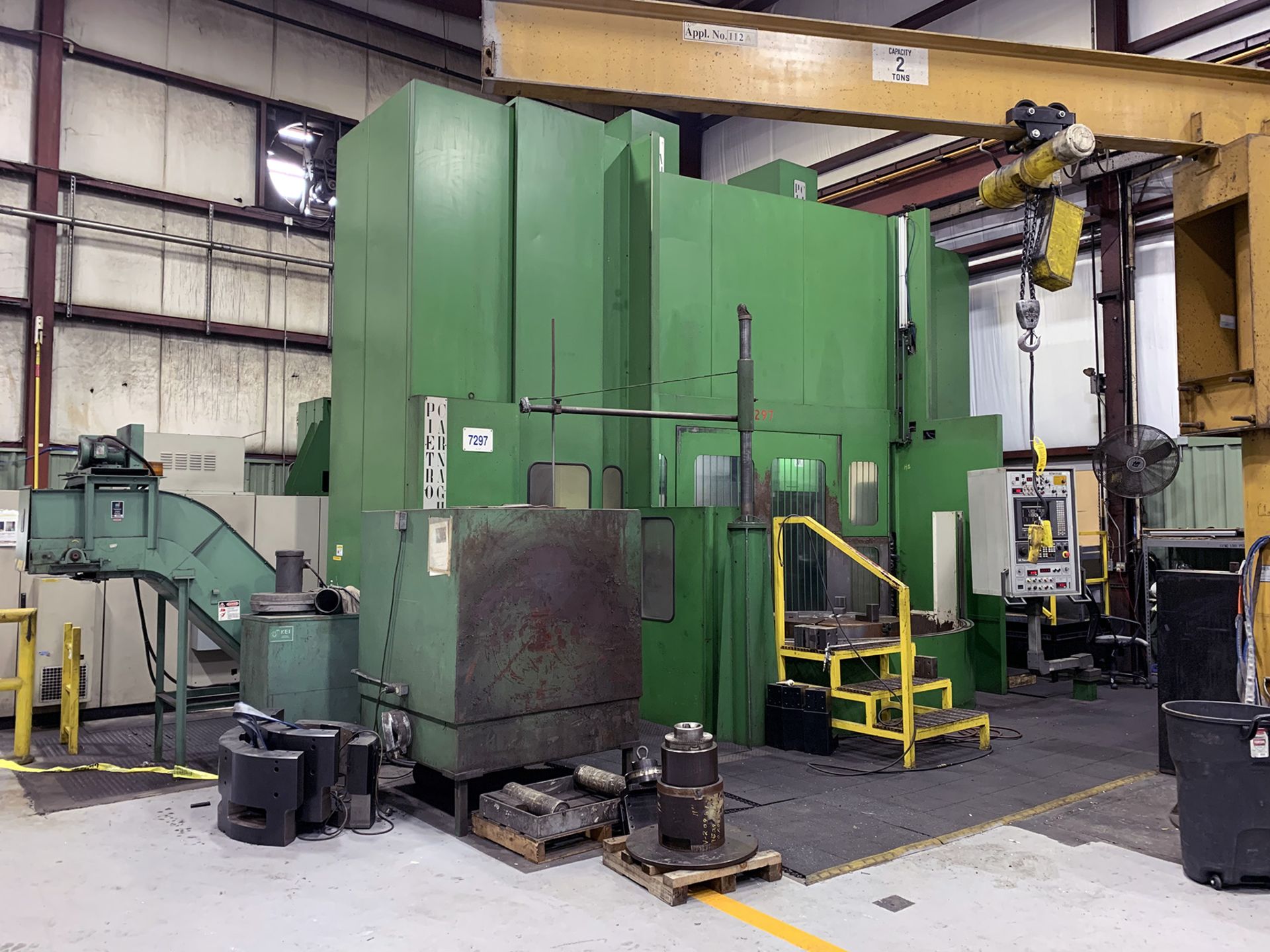 Pietro Carnaghi Model AC16TT 4 Axis Twin Pallet CNC Vertical Boring Mill, new 1998, 49" pallet dia., - Image 2 of 30