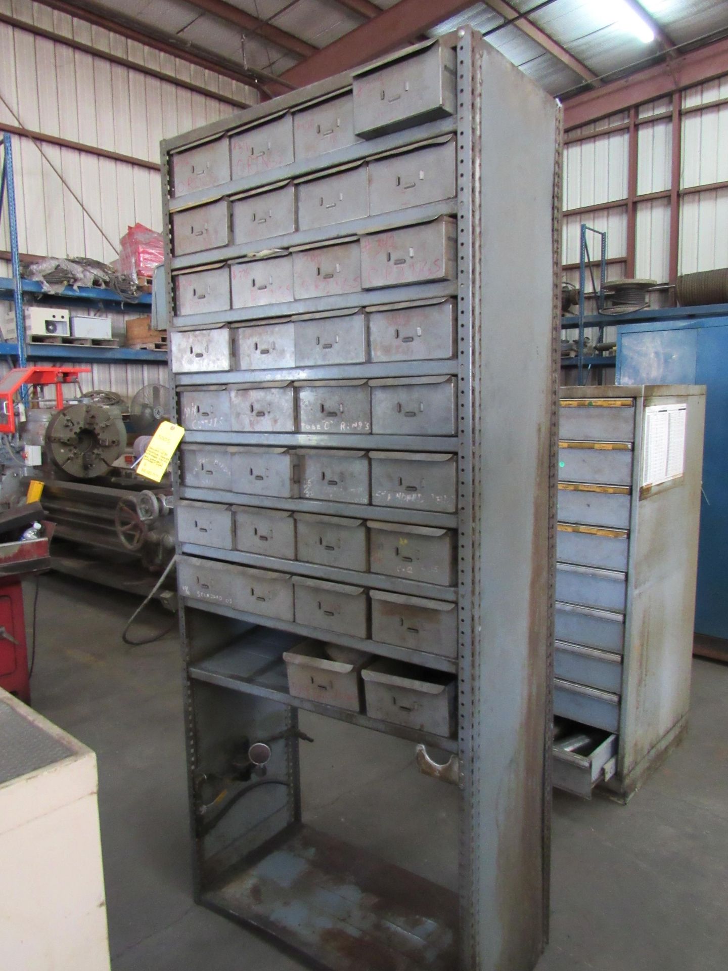 Shelving with 34 Pull-out Bins with Contents (O-rings, some hex nuts, etc.) (LOCATION: 3603 Melva - Image 4 of 7