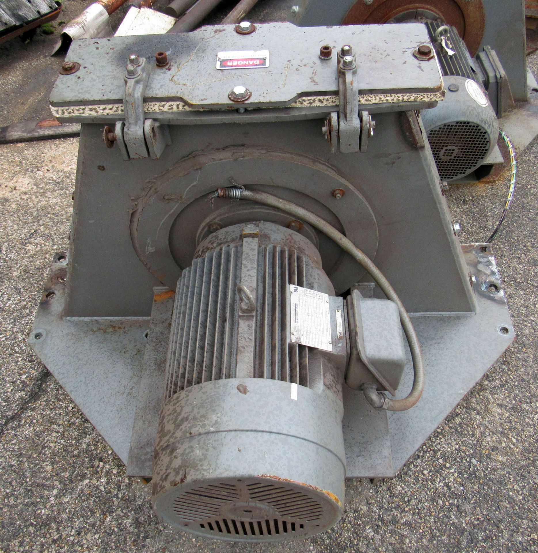 20 HP Pangborn Model RIM-LOC 265DD-2 Rotoblast Shot Blast Motor, new 2008, 20 hp, up to 290 fps