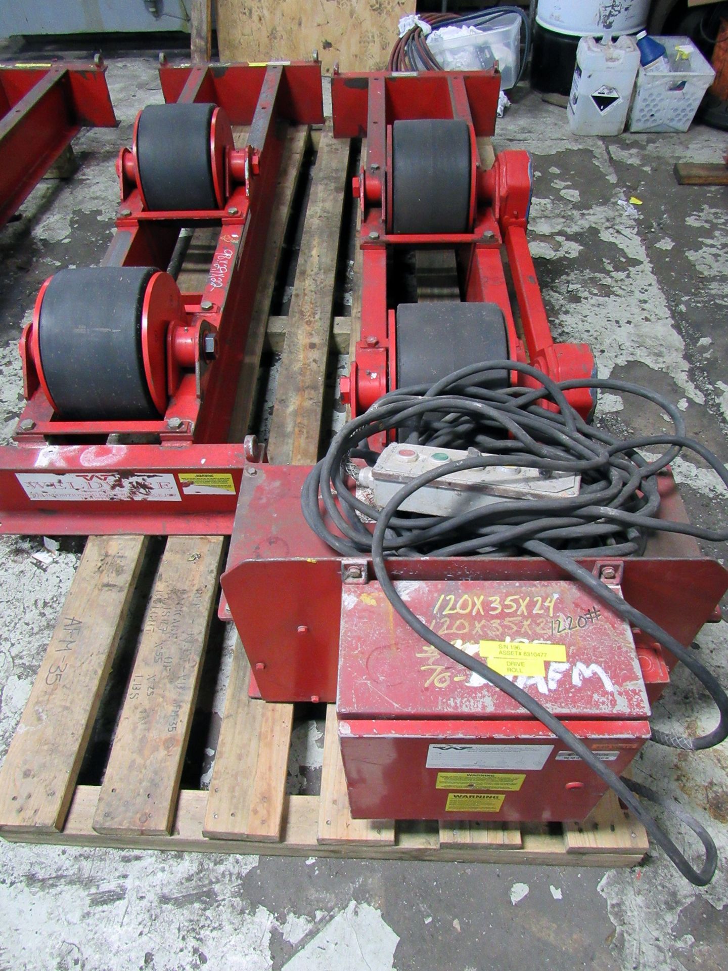 20 Ton Weldwire Model 20ST Welding Turning Rolls Set with Extra Idler Unit, 40,000 lb. cap. per set, - Image 4 of 7