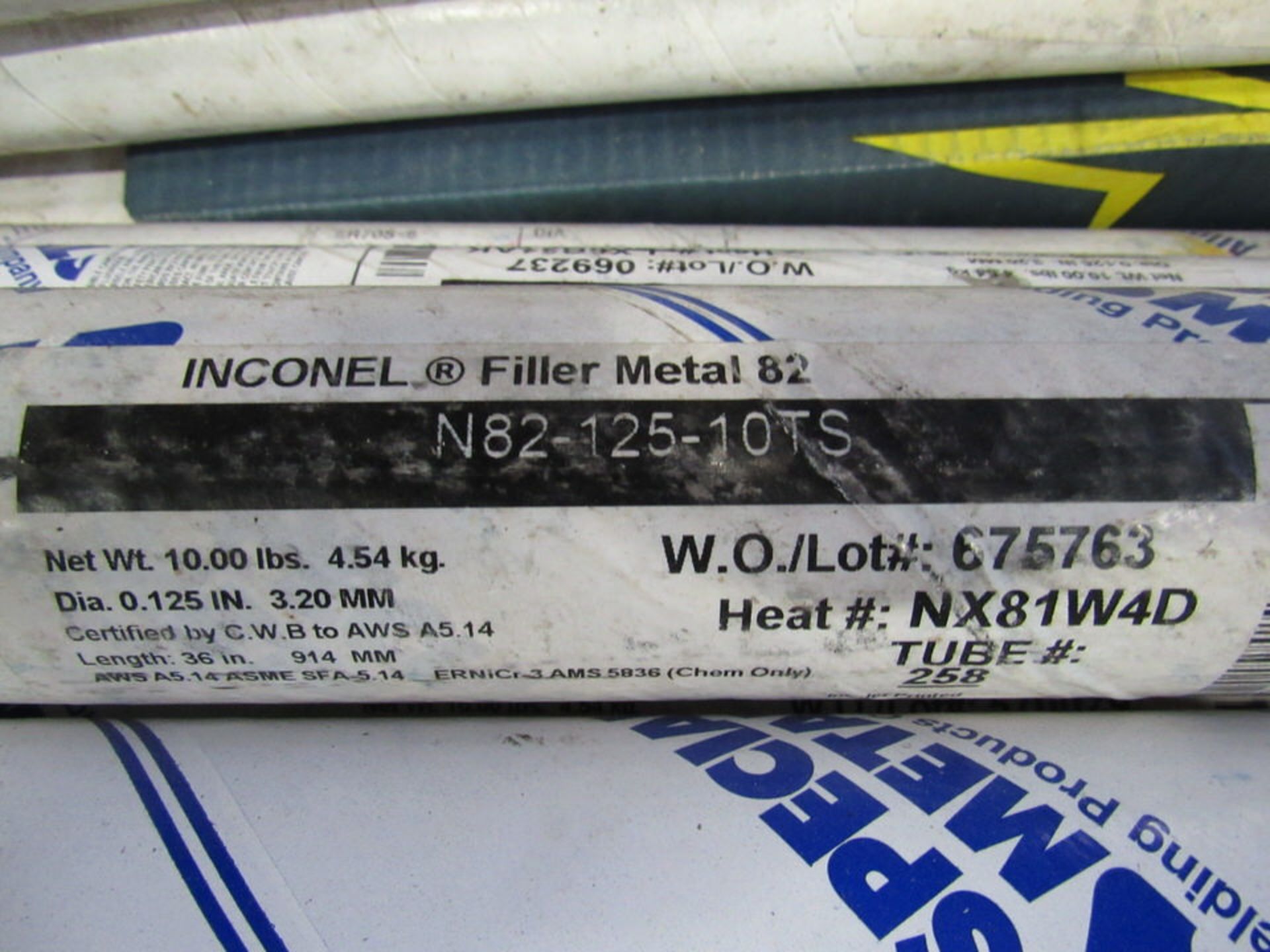 Lot of Inconel and Other Alloy Welding Rods on Pallet, [Special Materials, Inconel 740H, 0.093" - Image 4 of 10