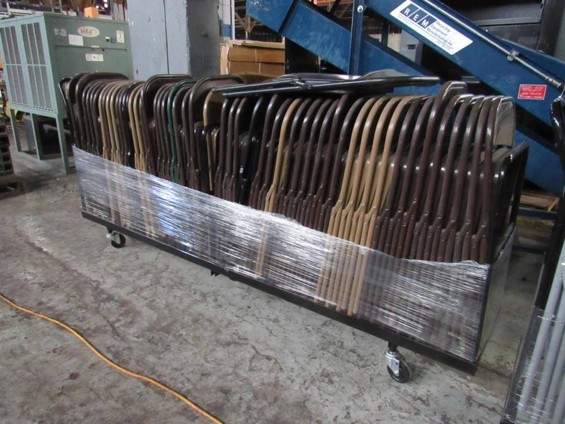 Lot of Folding Chairs on Wheeled Storage Cart (LOCATION: 3603 Melva Street, Houston TX 77020) - Image 3 of 3